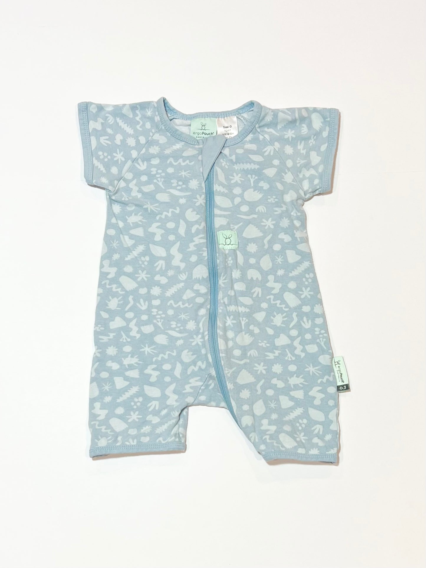 Blue 0.2 tog romper - Size 0
