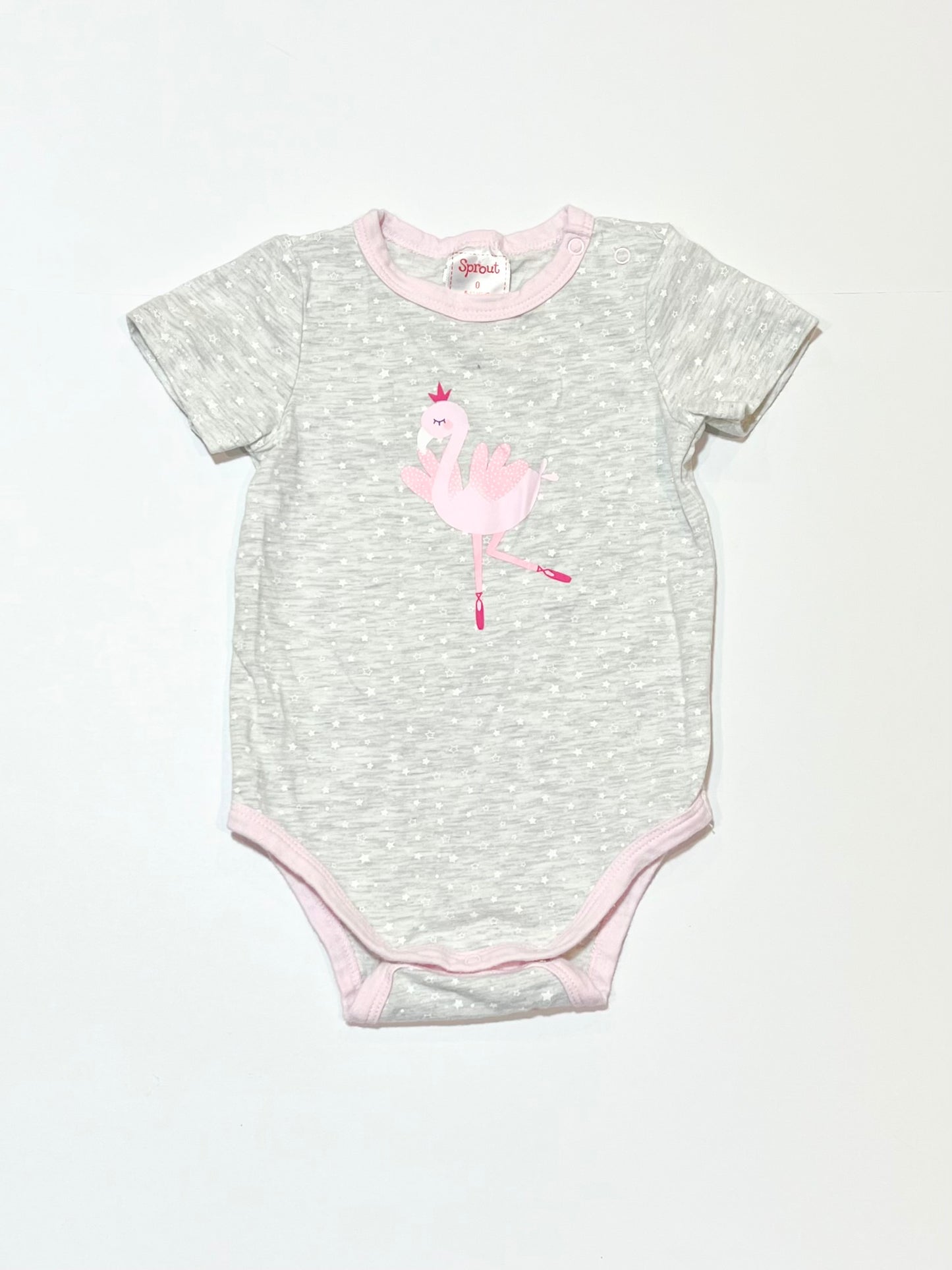 Grey flamingo bodysuit - Size 0