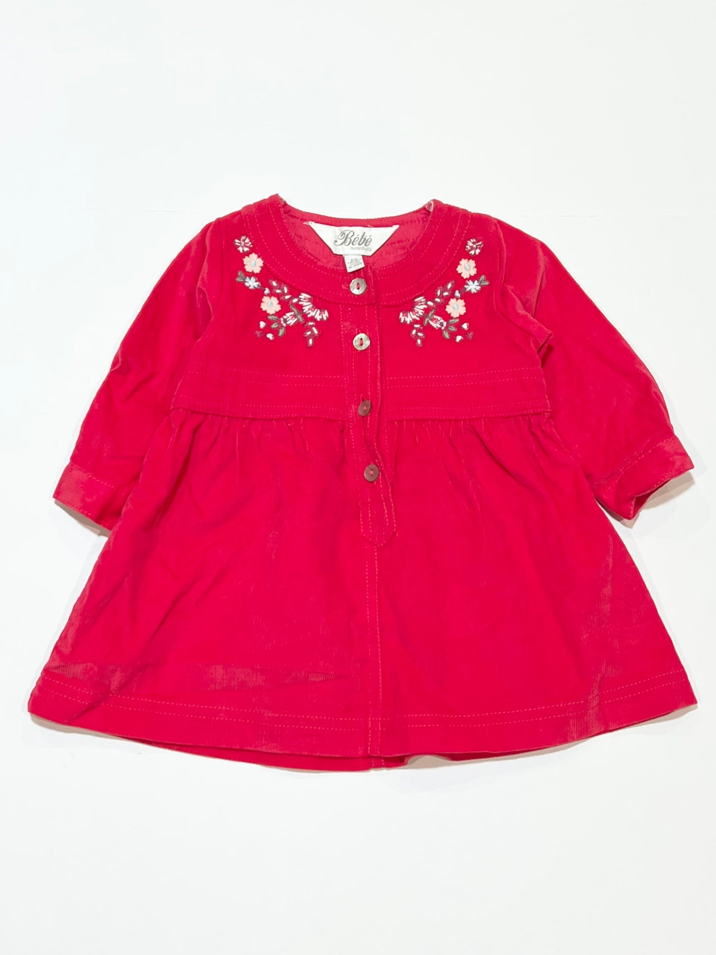 Red corduroy dress - Size 00