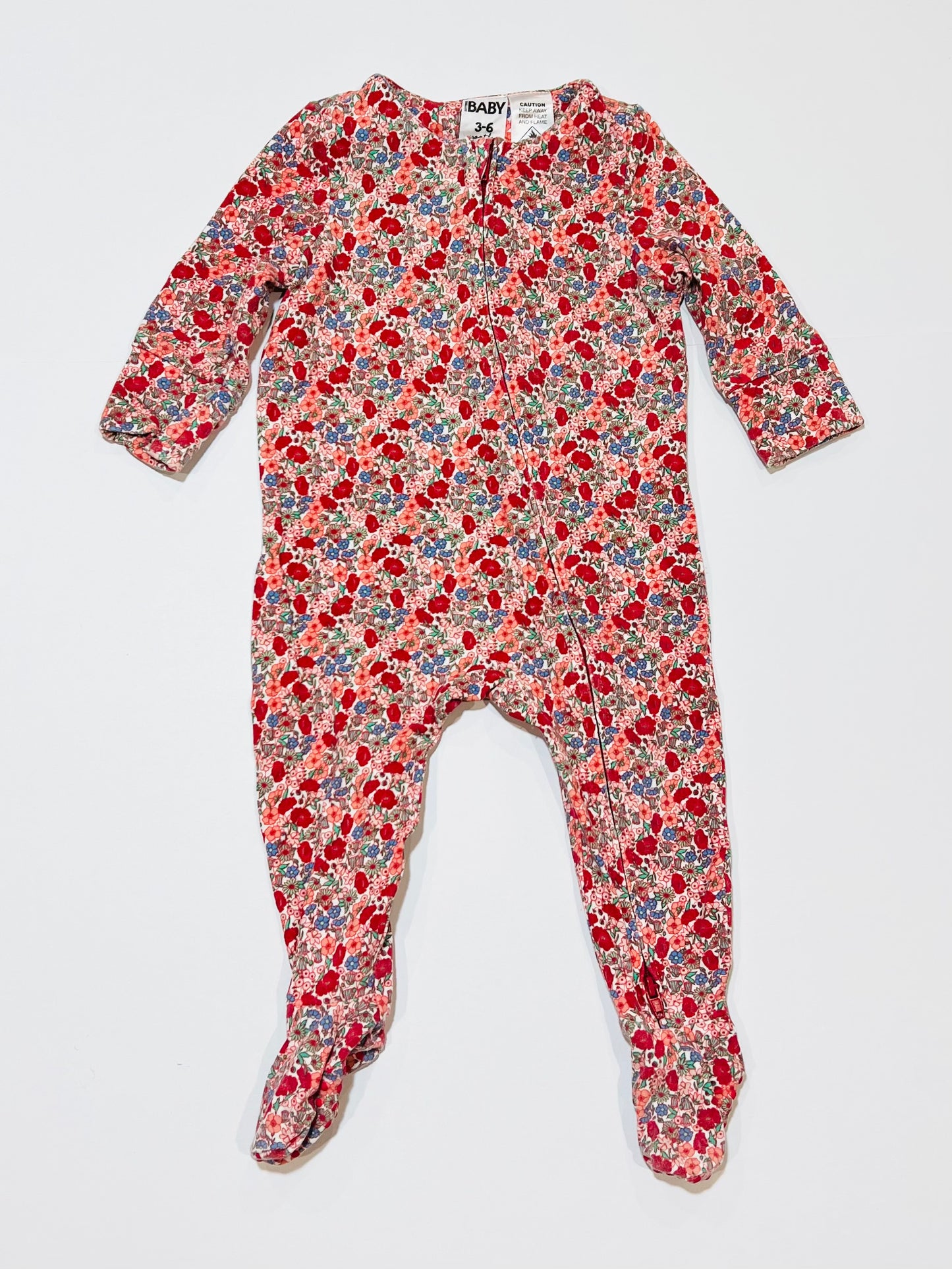 Floral zip onesie - Size 00