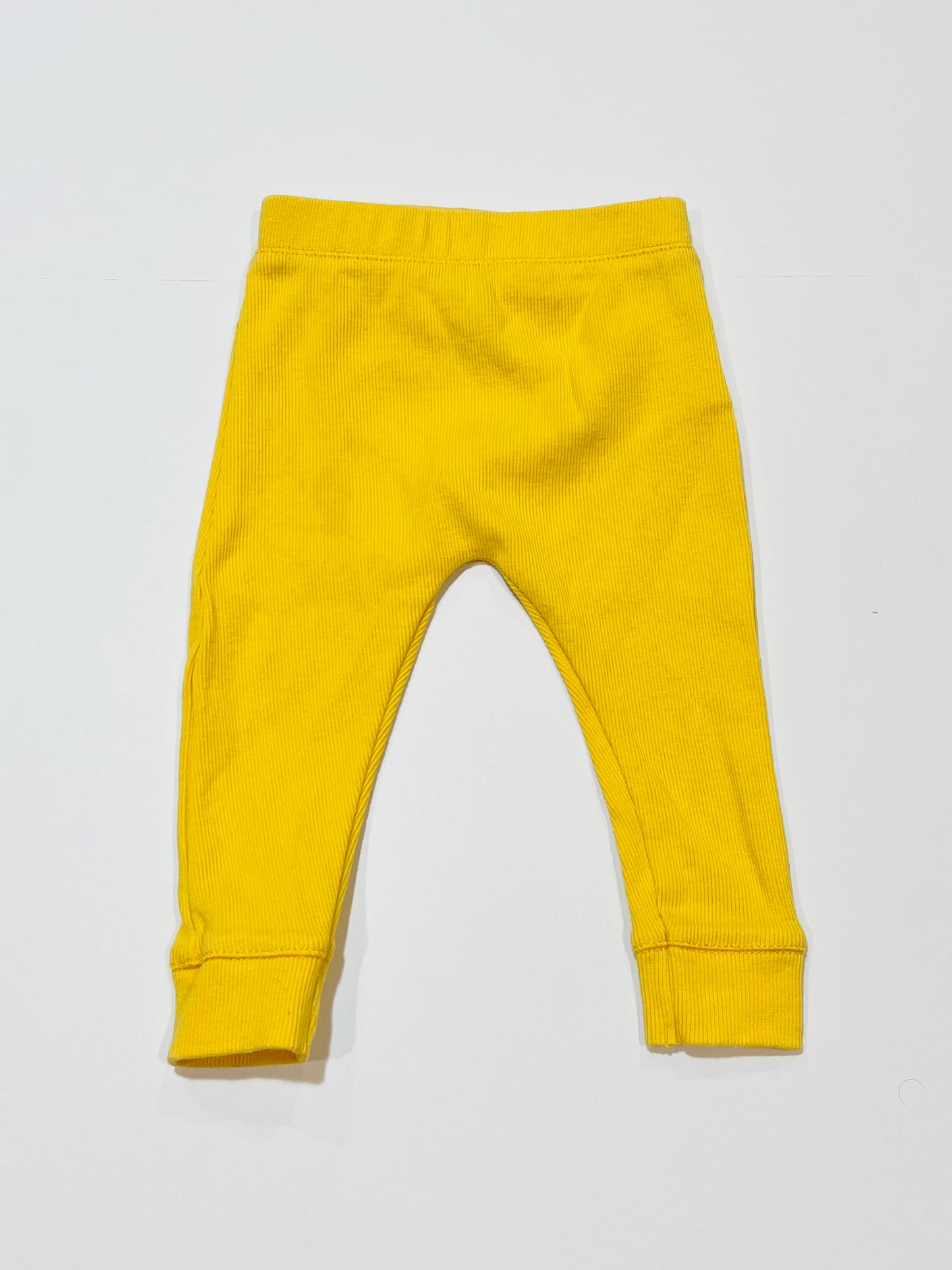 Yellow ribbed leggings - Size 0