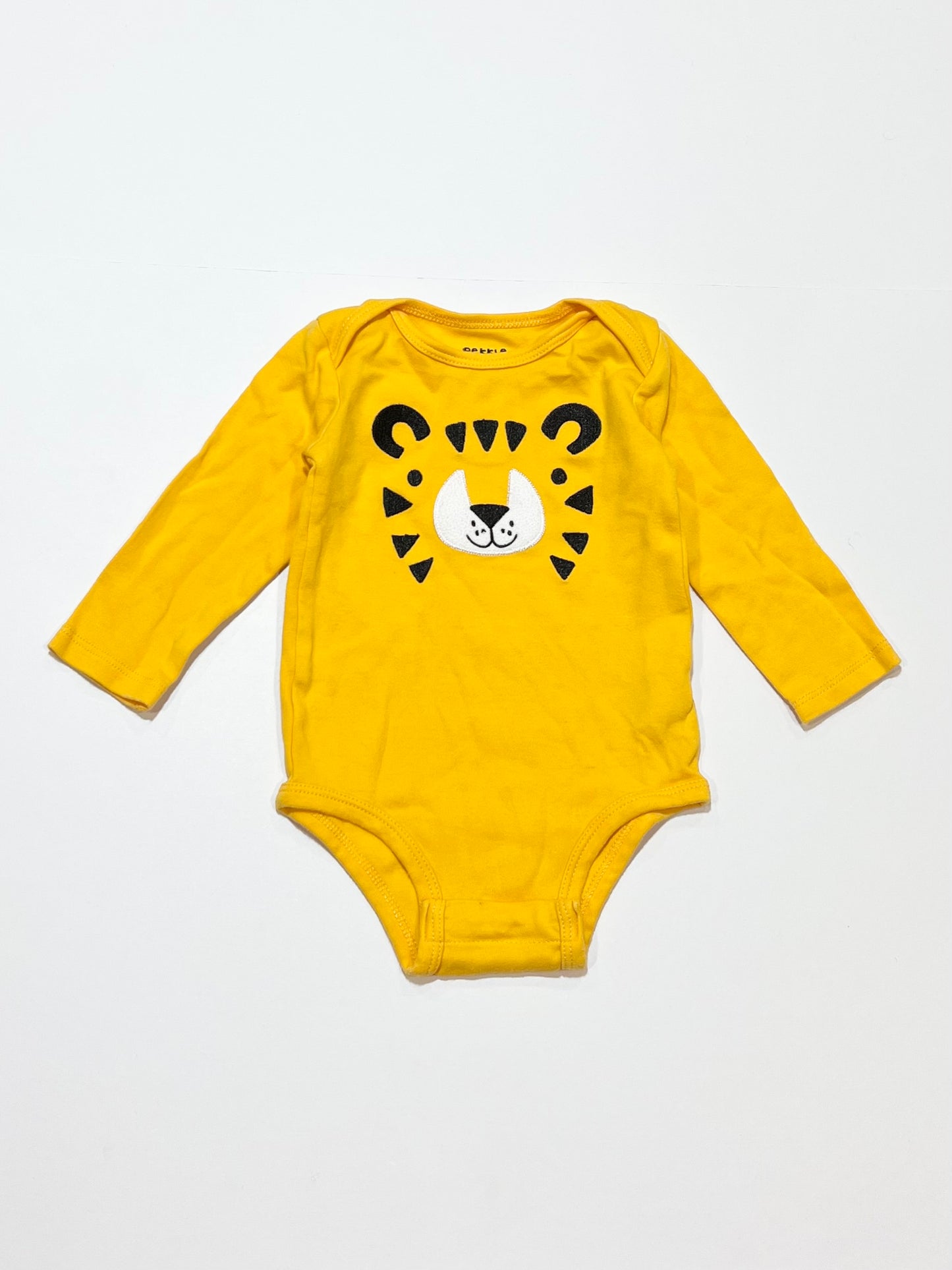 Yellow tiger bodysuit - Size 6-9 months
