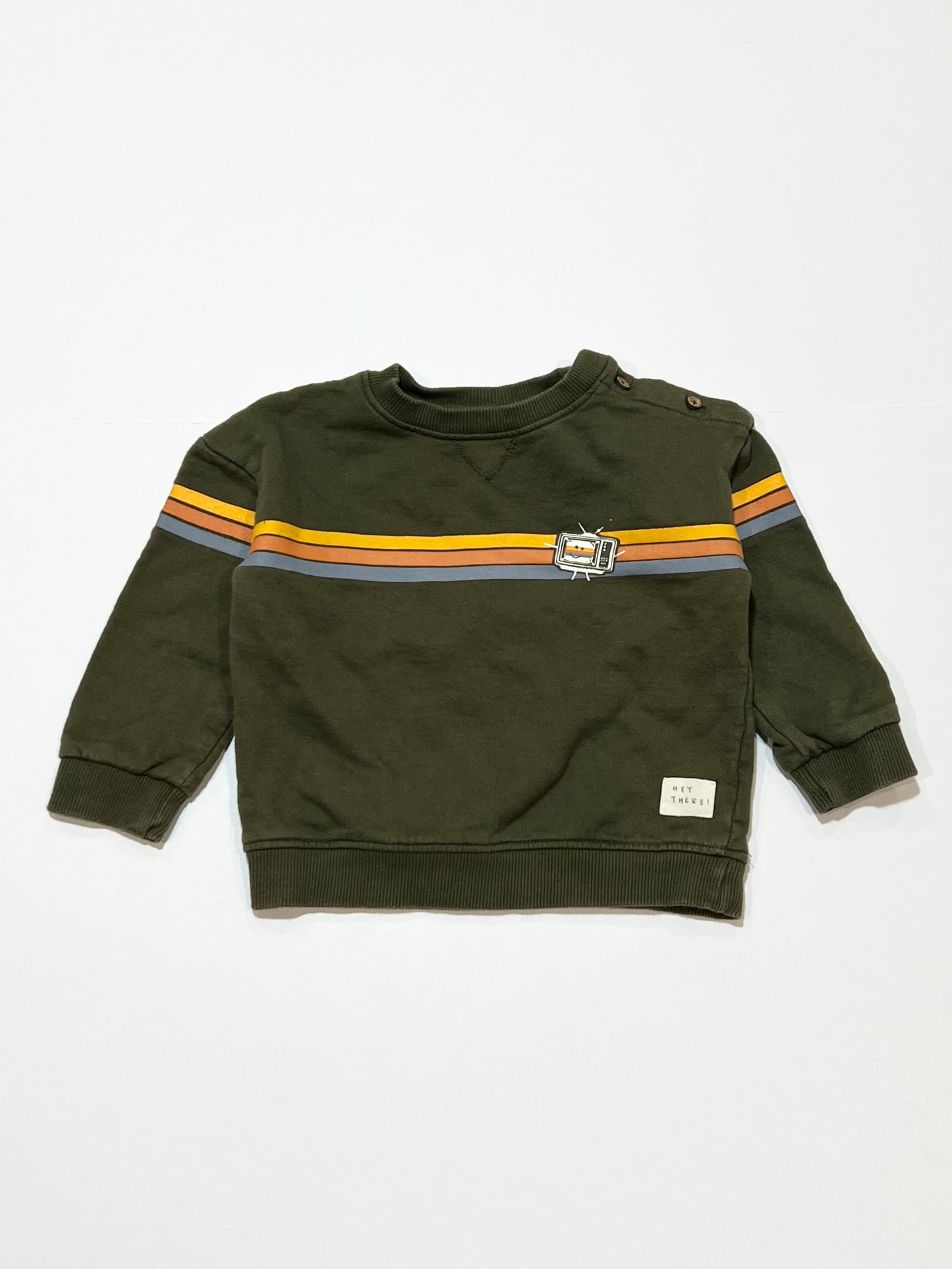 Olive green sweater - Size 6-9 months