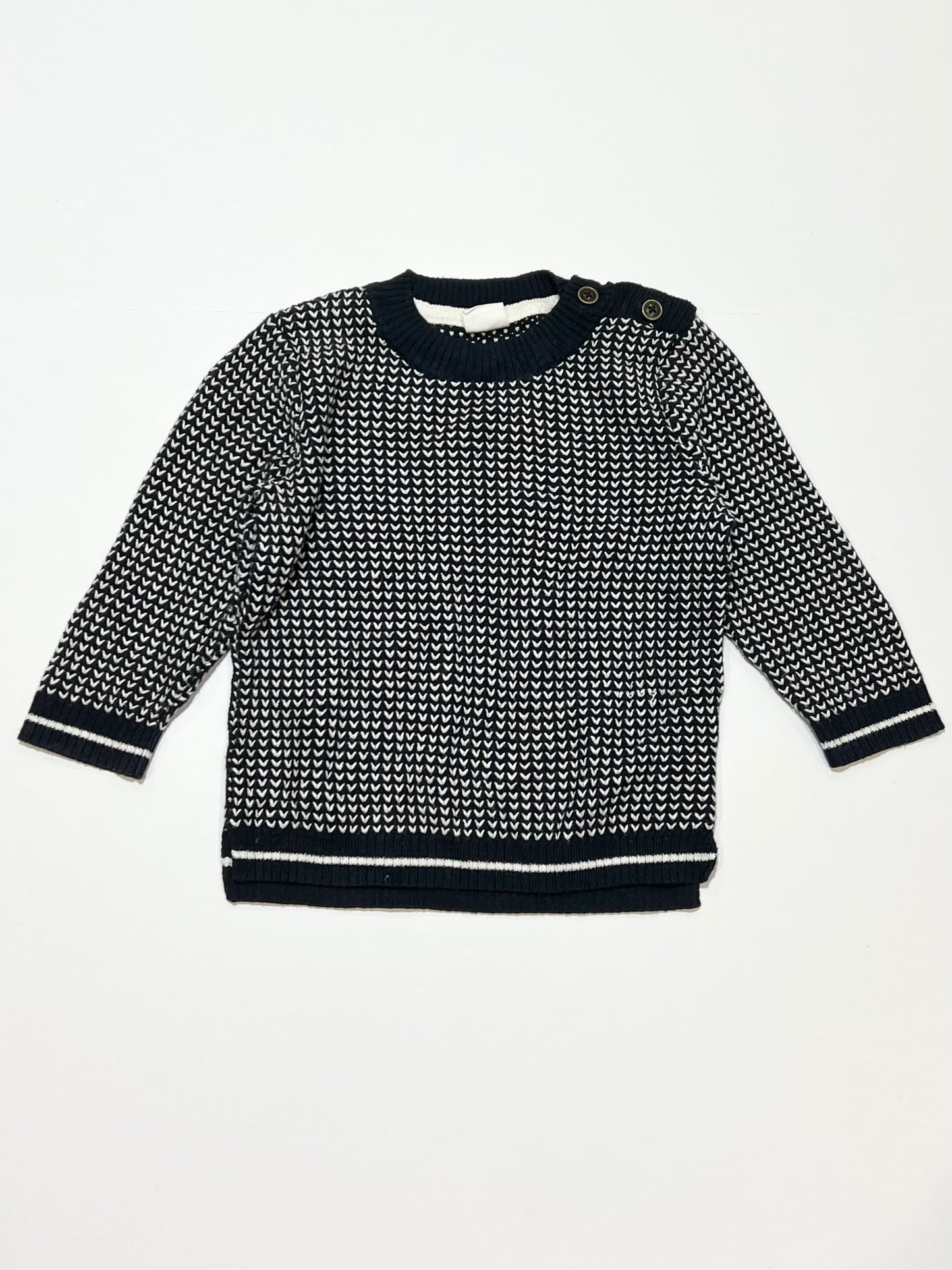 Navy knit jumper - Size 6-9 months