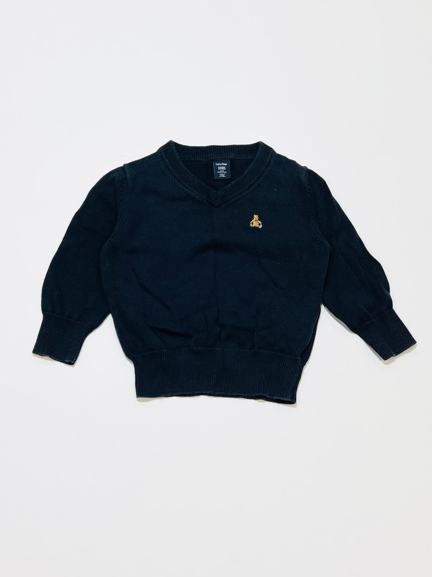 Navy v-neck jumper - Size 0