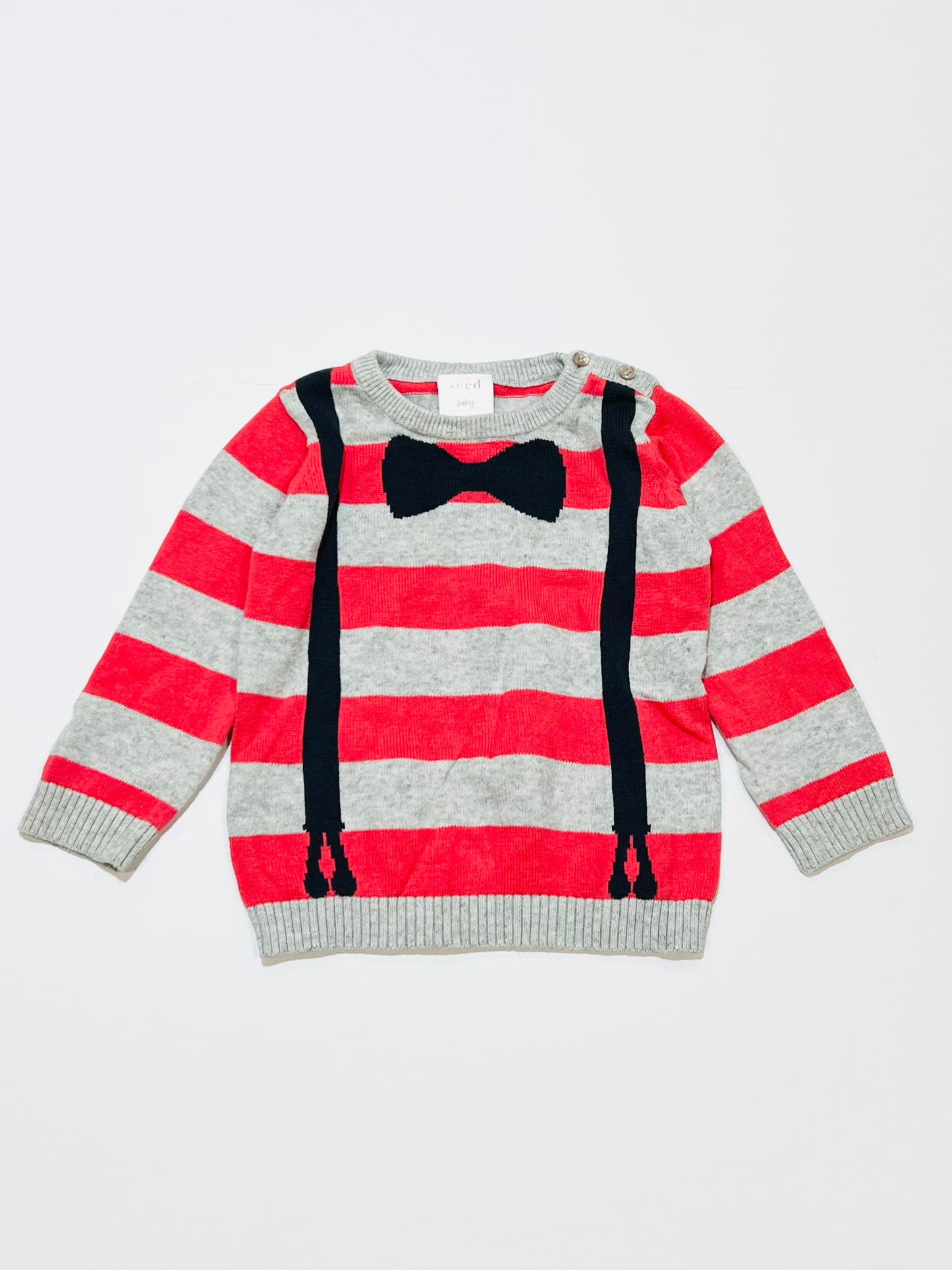 Bow tie knit jumper - Size 0