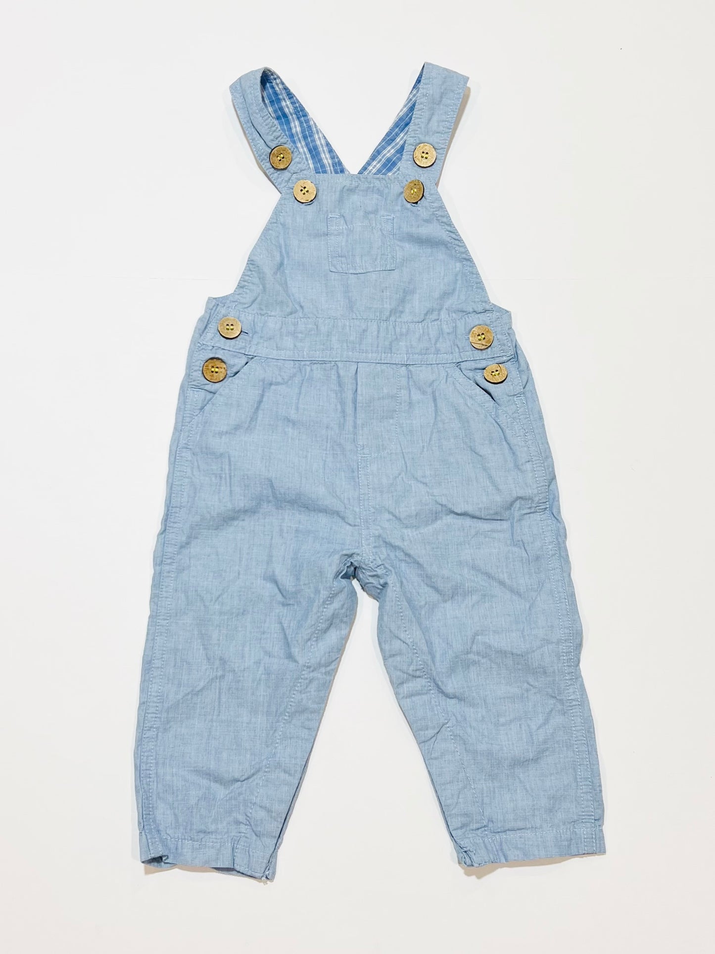 Blue cotton overalls - Size 0
