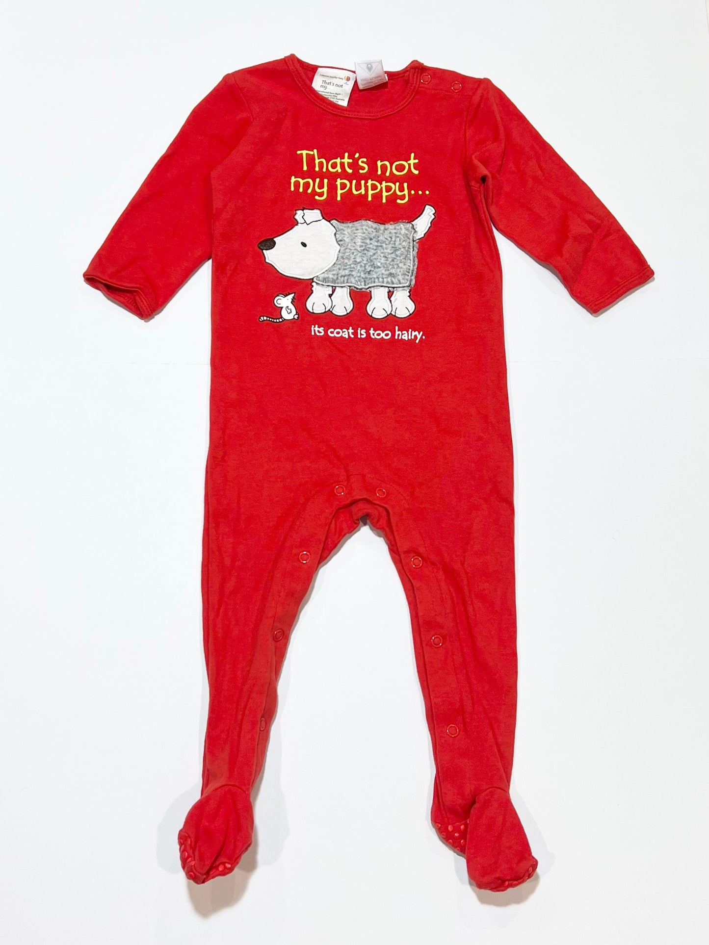 Red puppy onesie - Size 0