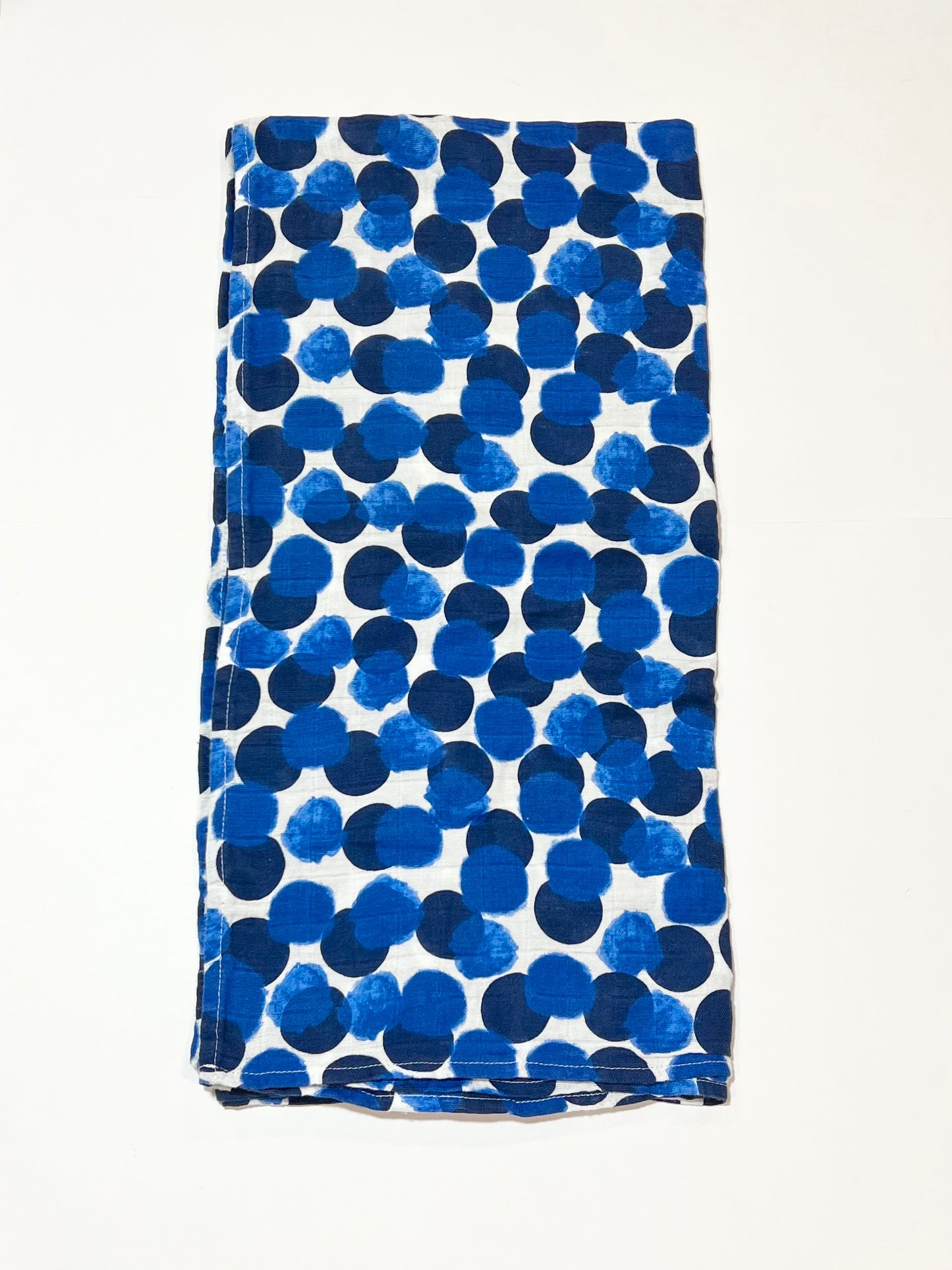 Blue circles muslin wrap
