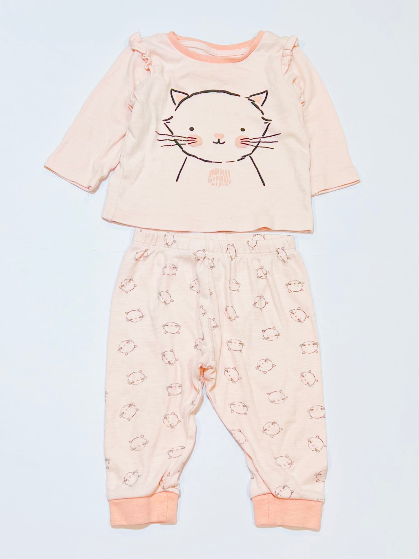 Pink cat pyjamas - Size 0