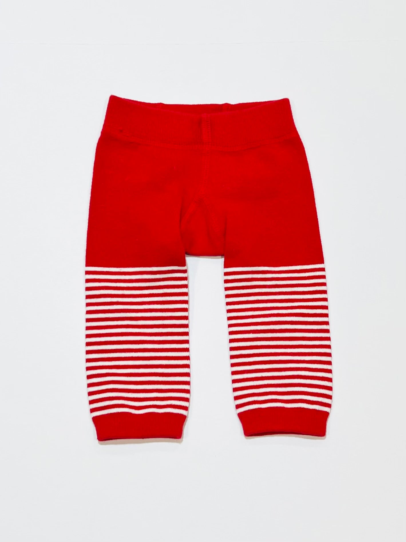 Red striped leggings - Size 0