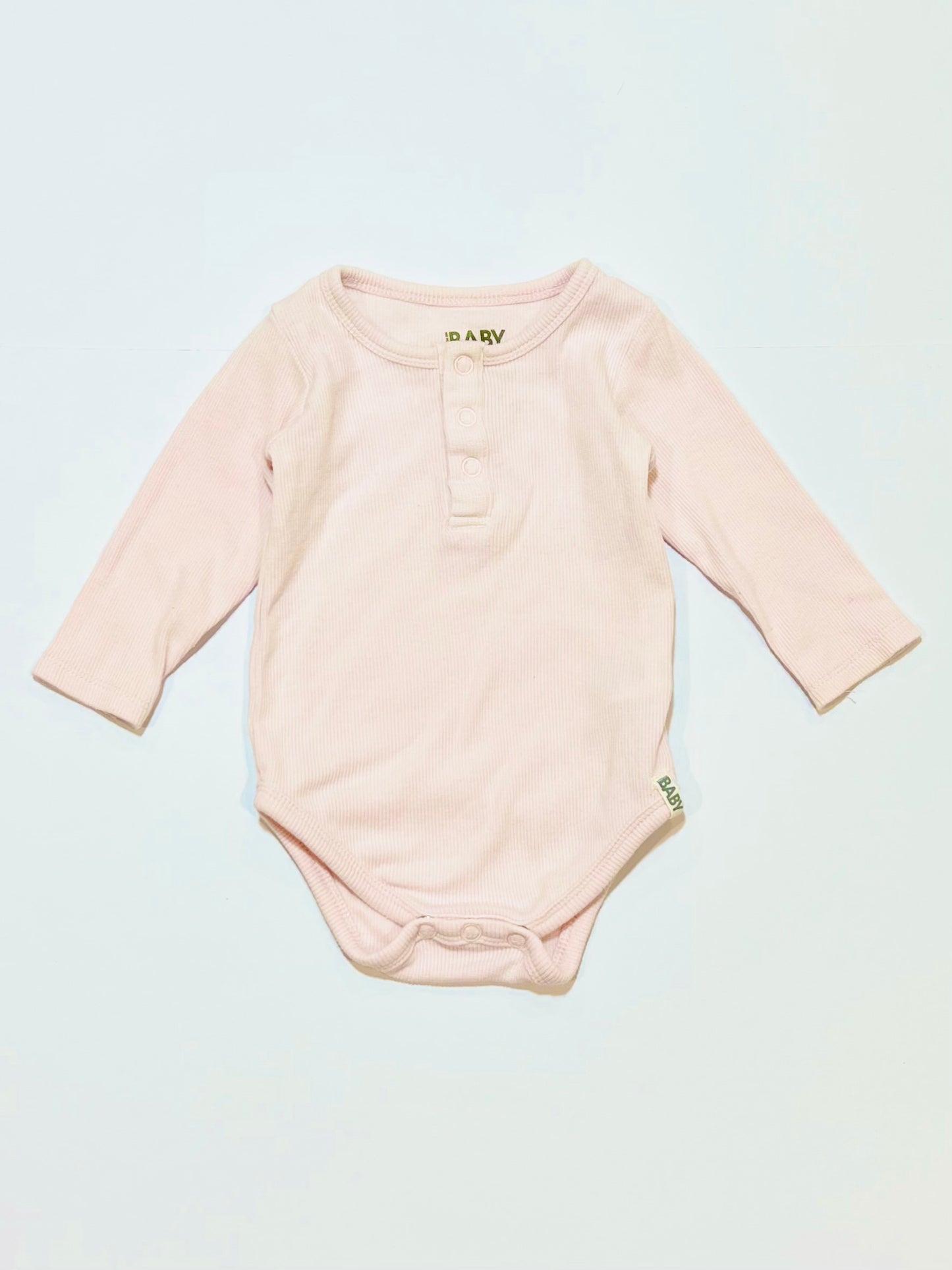 Pink ribbed bodysuit - Size 0