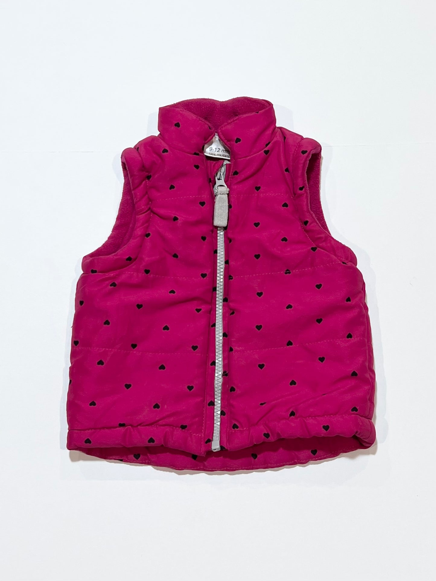Pink heart vest - Size 9-12 months