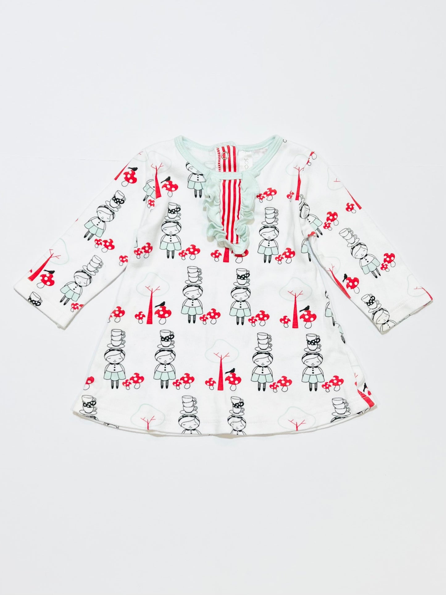Girl and toadstool top - Size 0