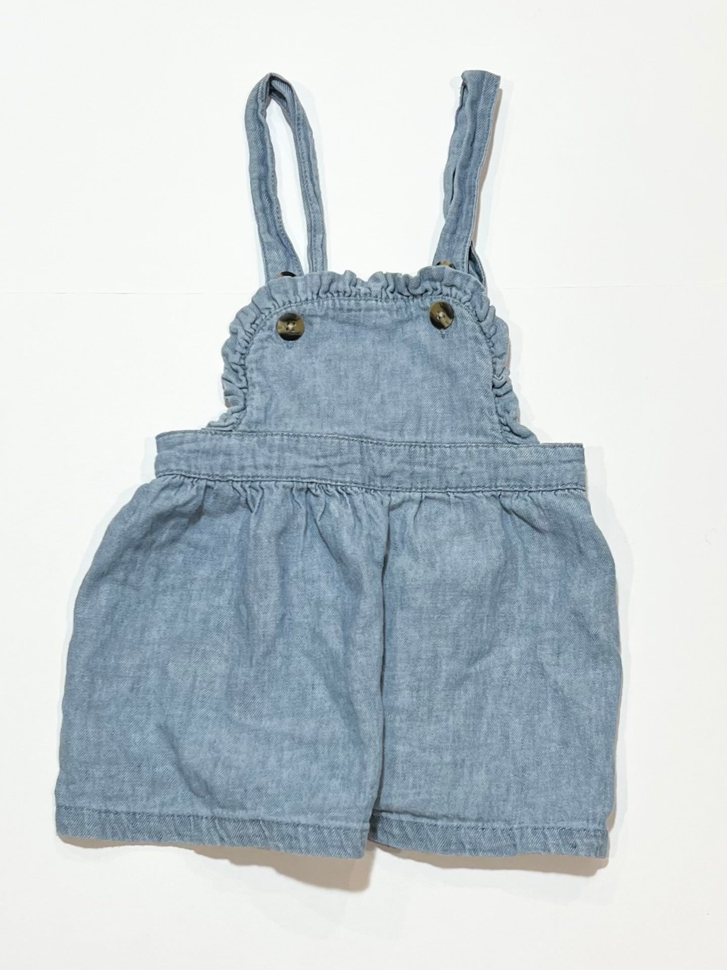 Blue chambray pinafore - Size 0
