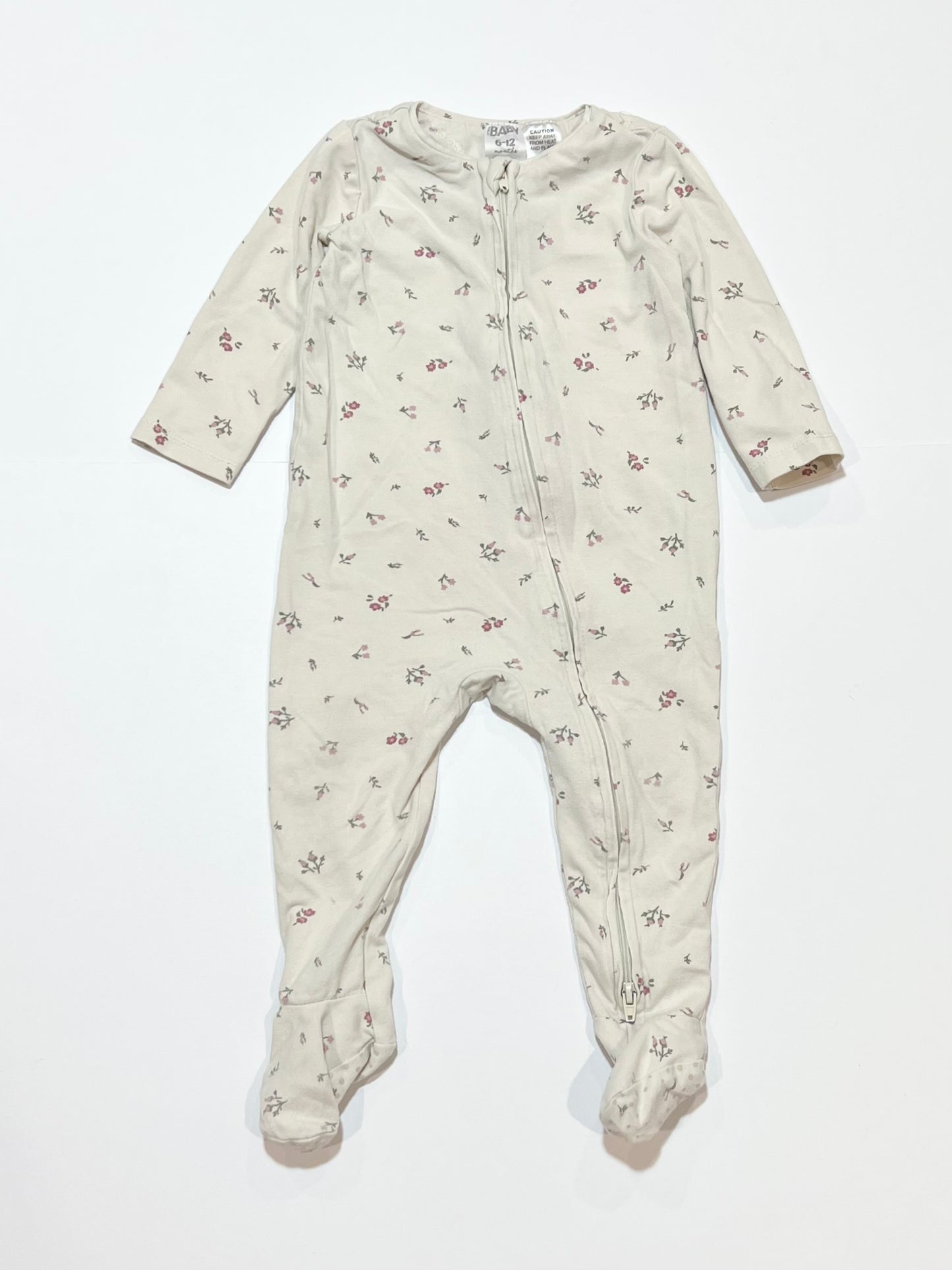 Floral zip onesie - Size 0
