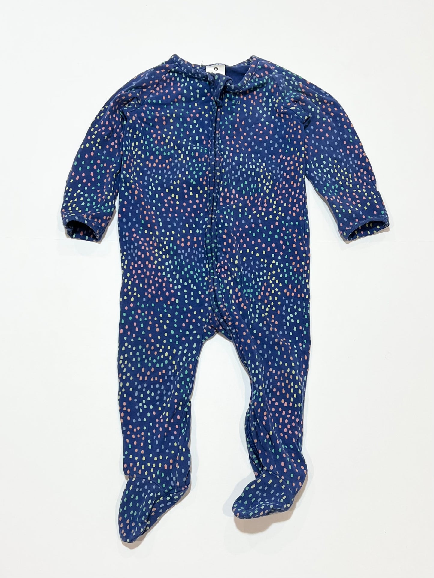 Blue spot zip onesie - Size 0