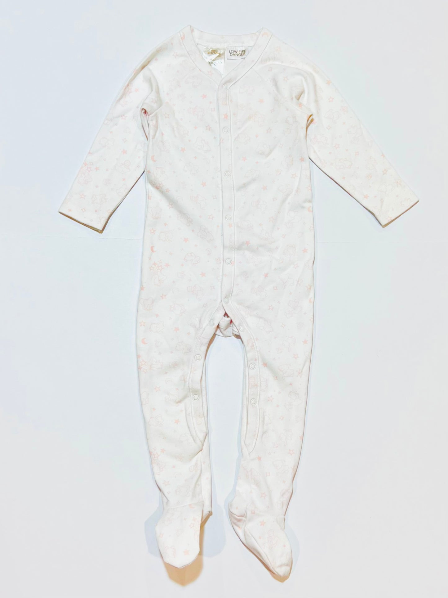 Pink elephant onesie - Size 0