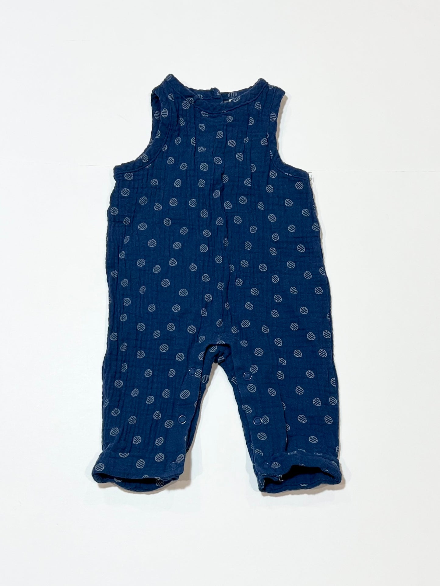 Blue cirlces romper - Size 000
