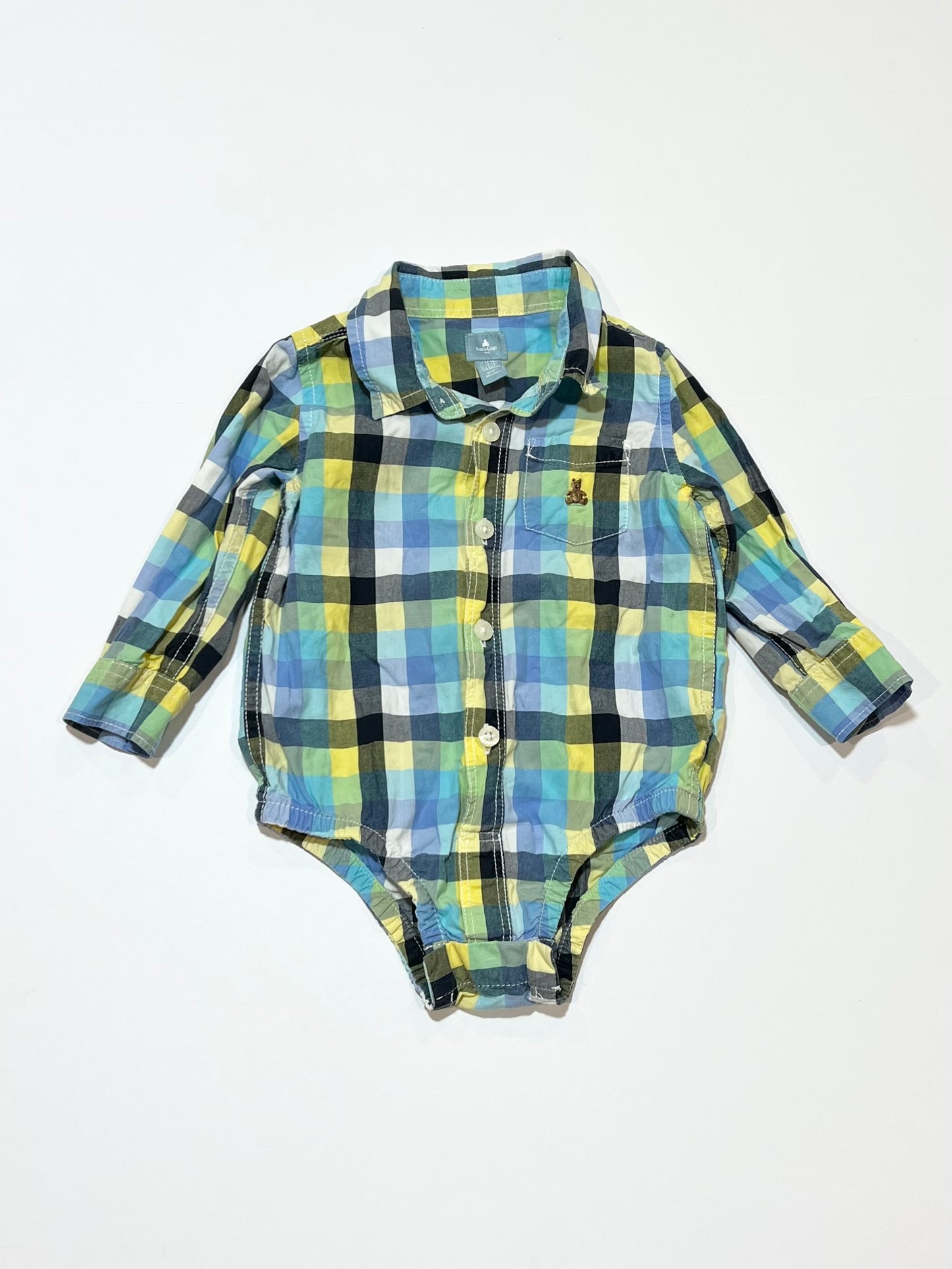 Checkered shirt bodysuit - Size 1