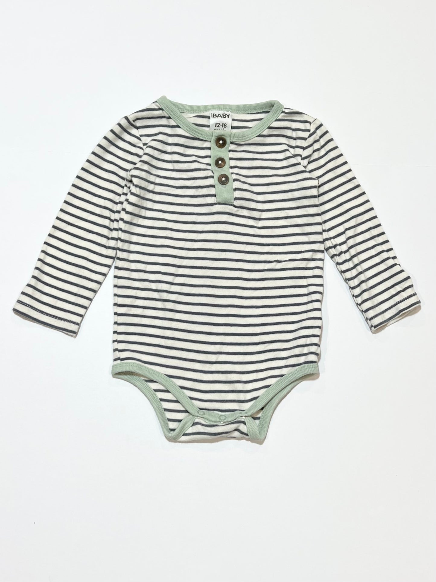 Striped henley bodysuit - Size 1