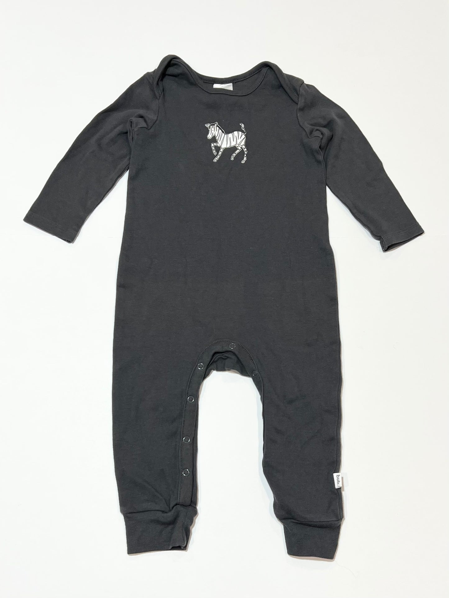 Grey zebra onesie - Size 1