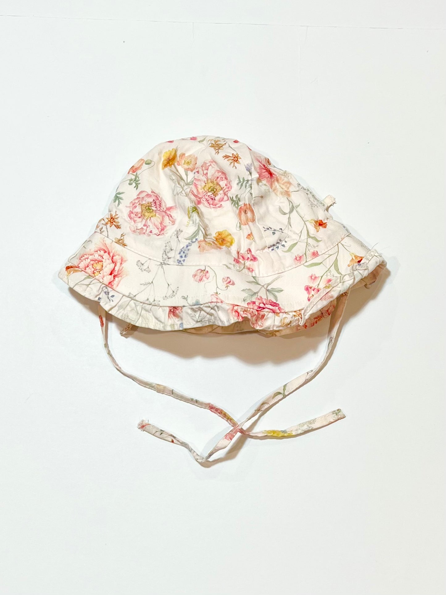 Floral sun hat - Size 0-8 months