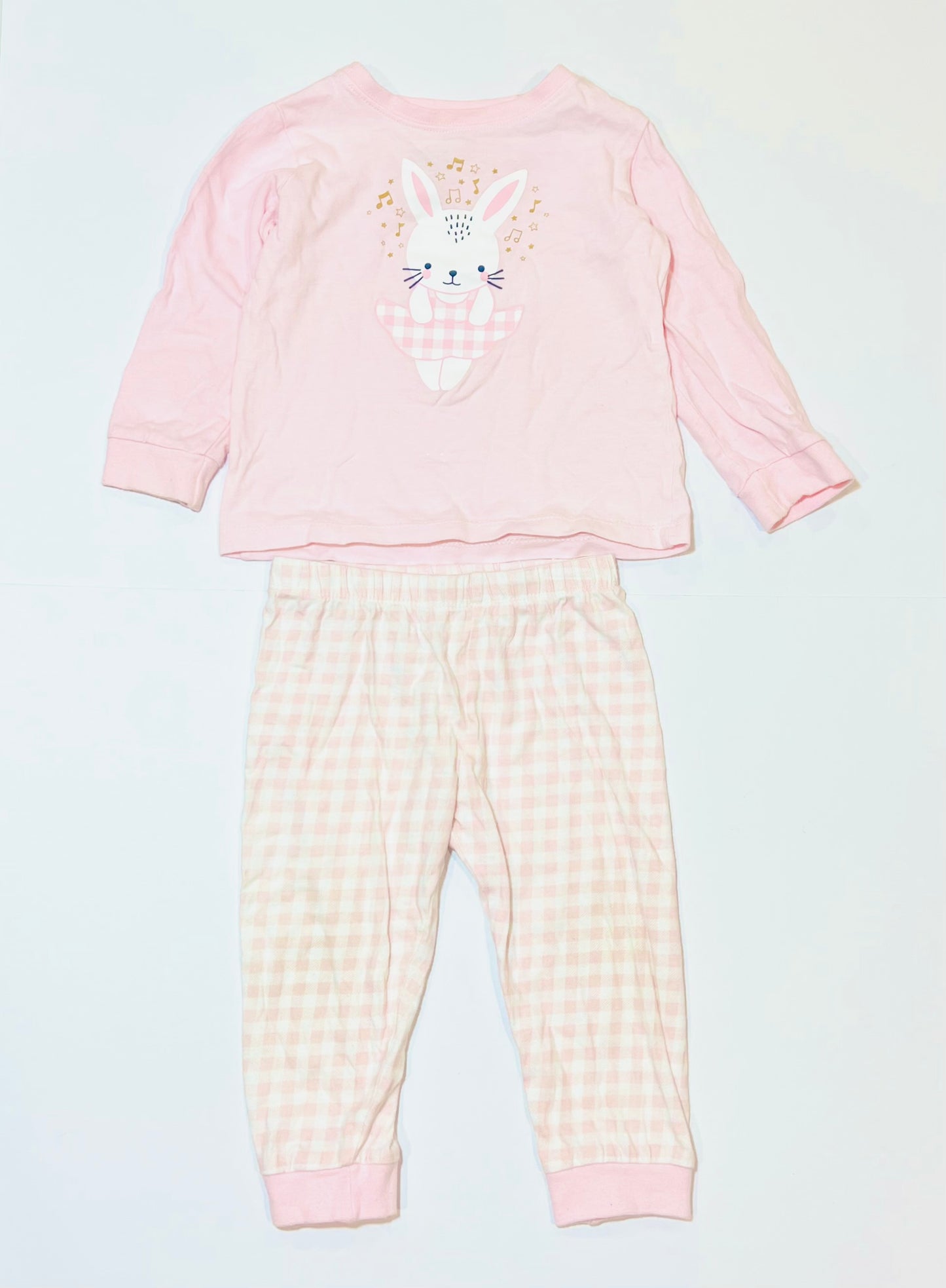 Pink bunny pyjamas - Size 1