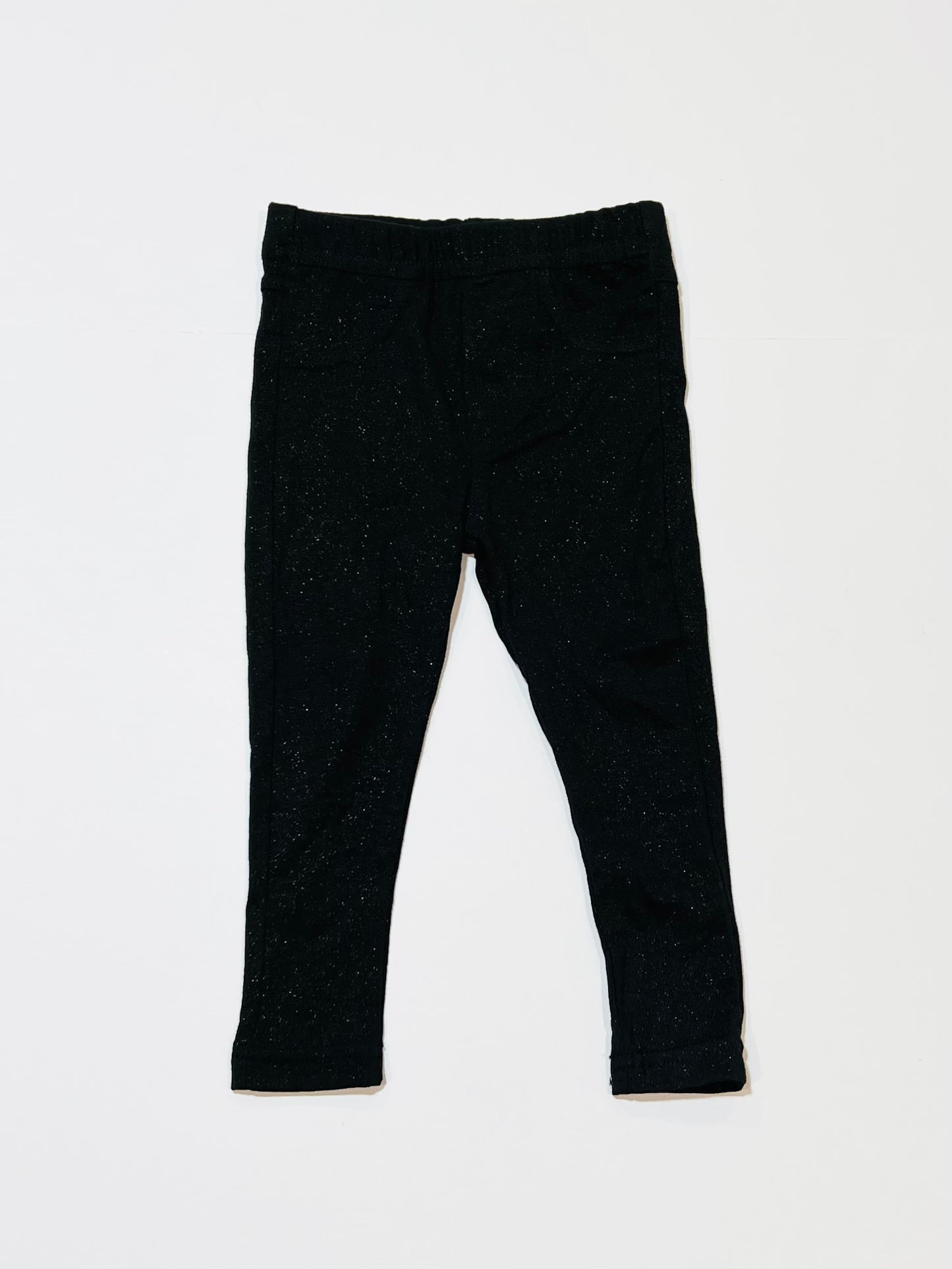 Black glitter leggings - Size 1