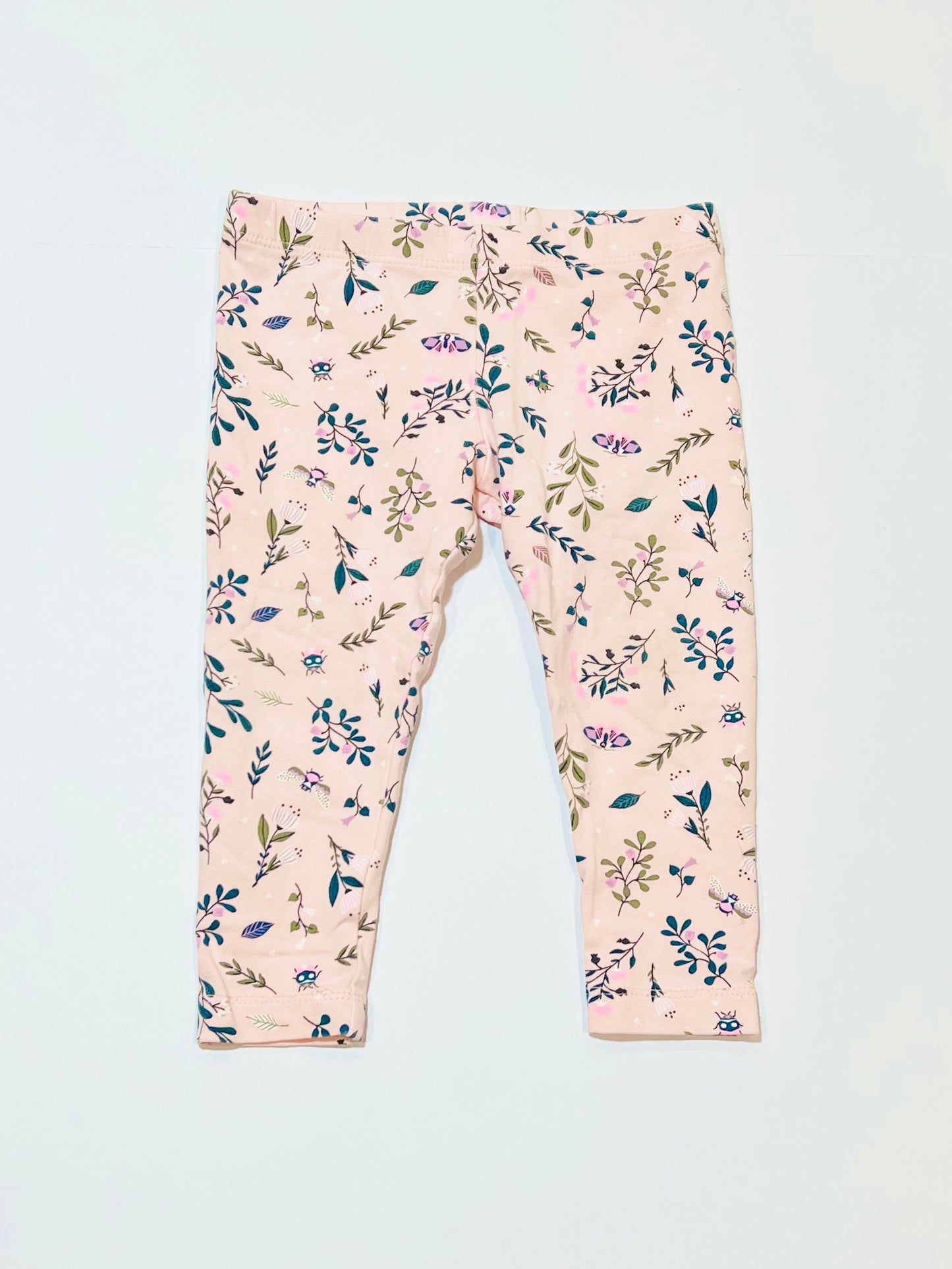 Pink leafy leggings - Size 1