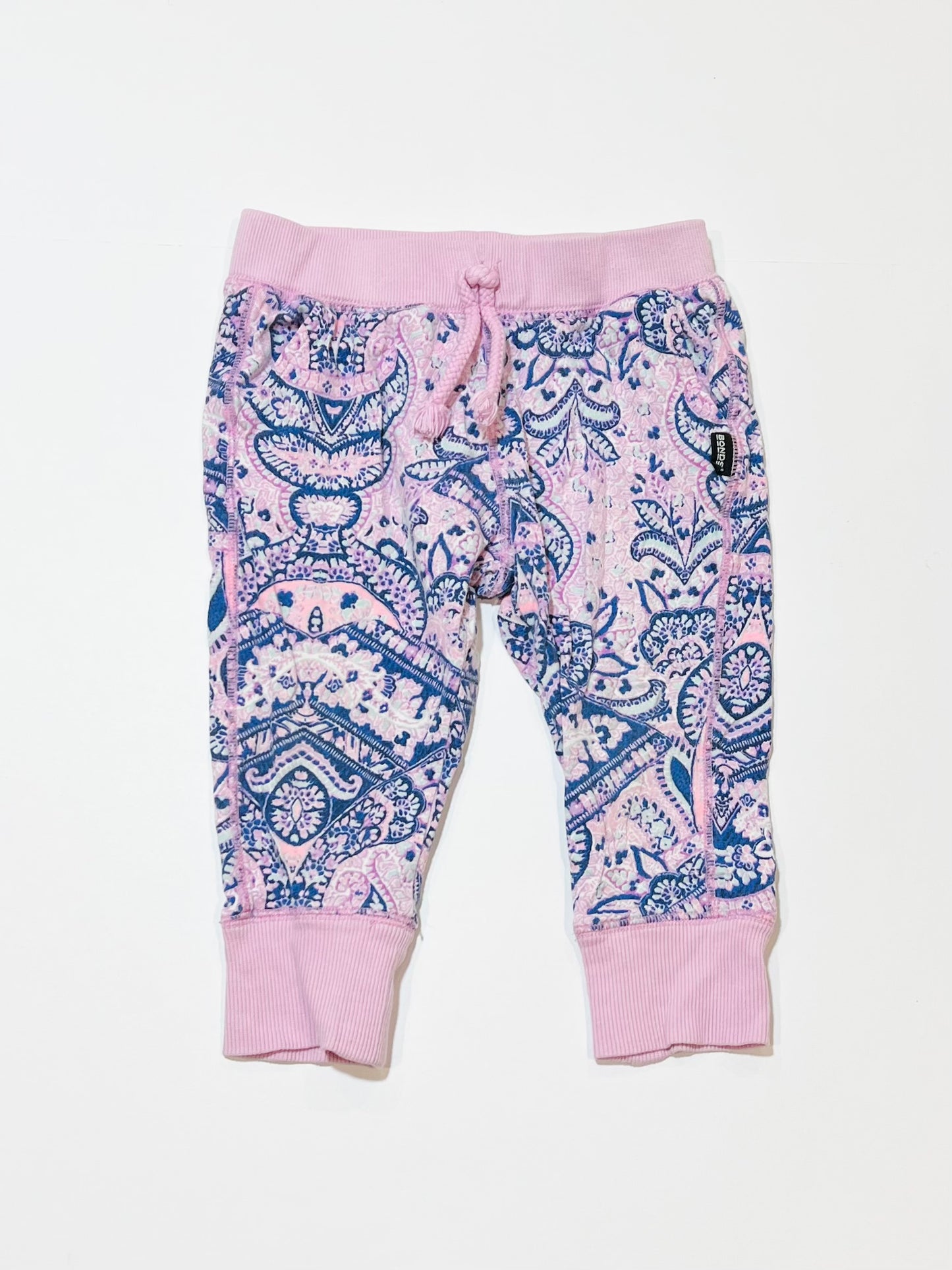 Pink patterned pants - Size 1