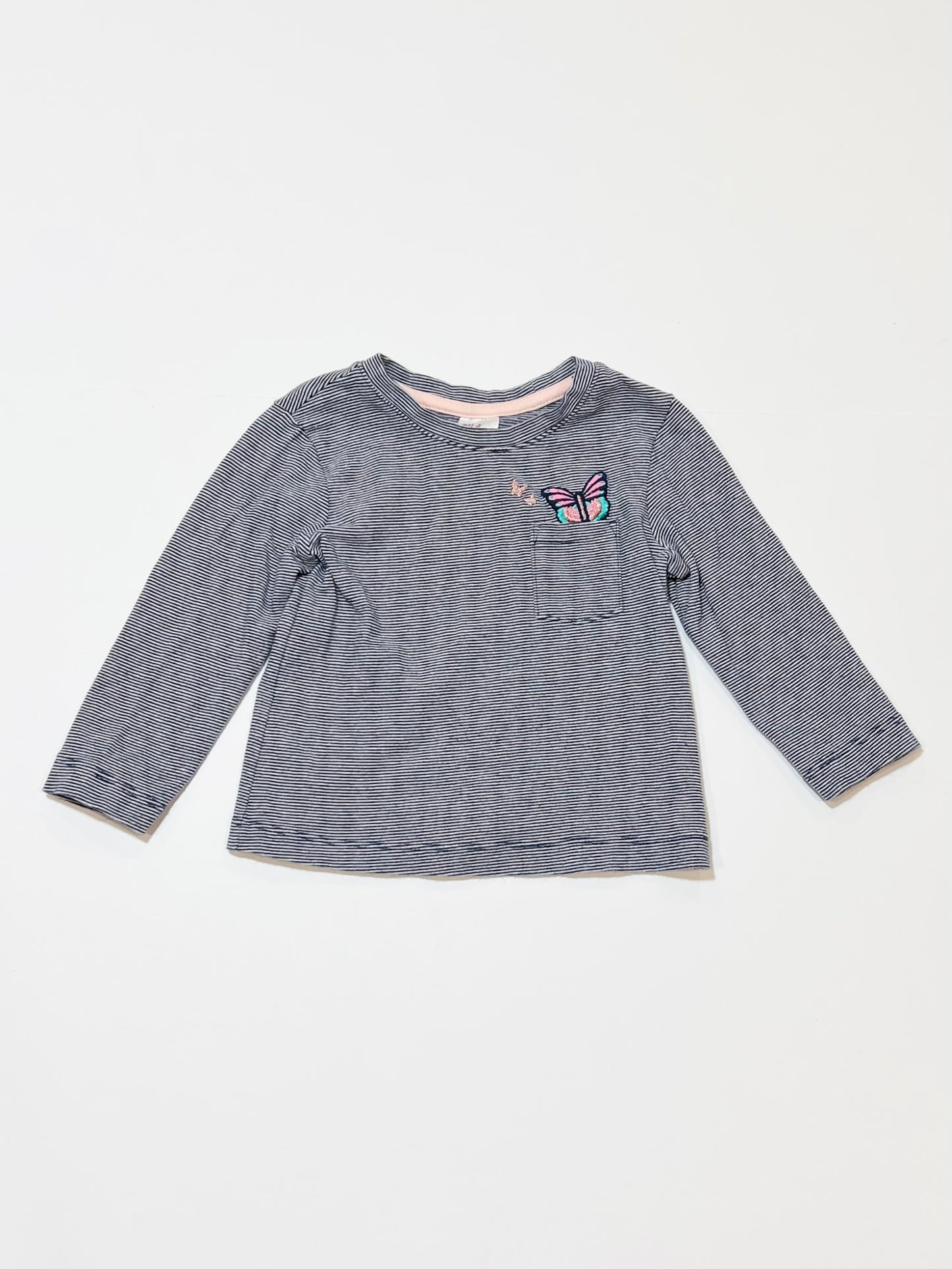 Striped butterfly top - Size 1