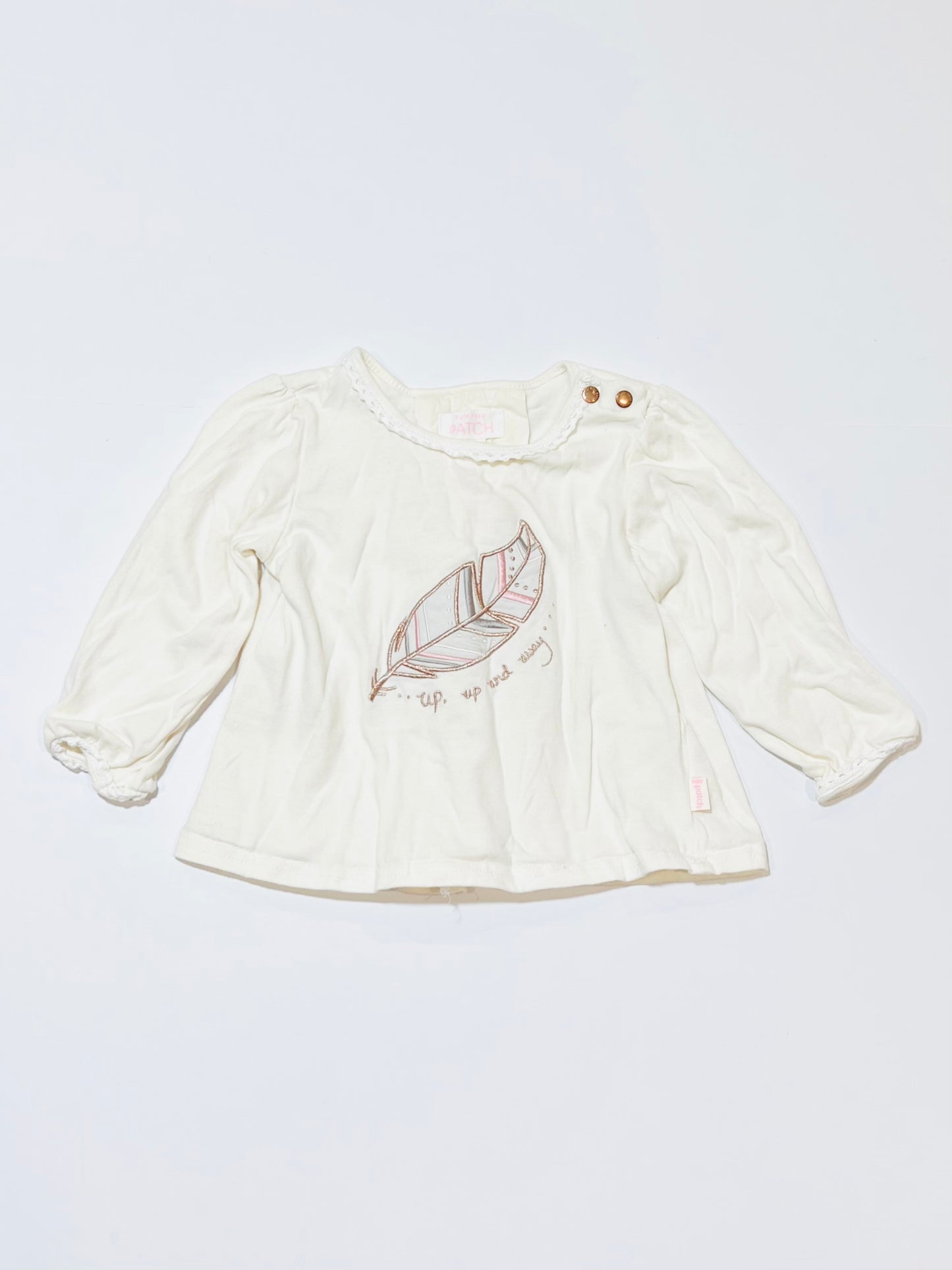 White feather top - Size 1