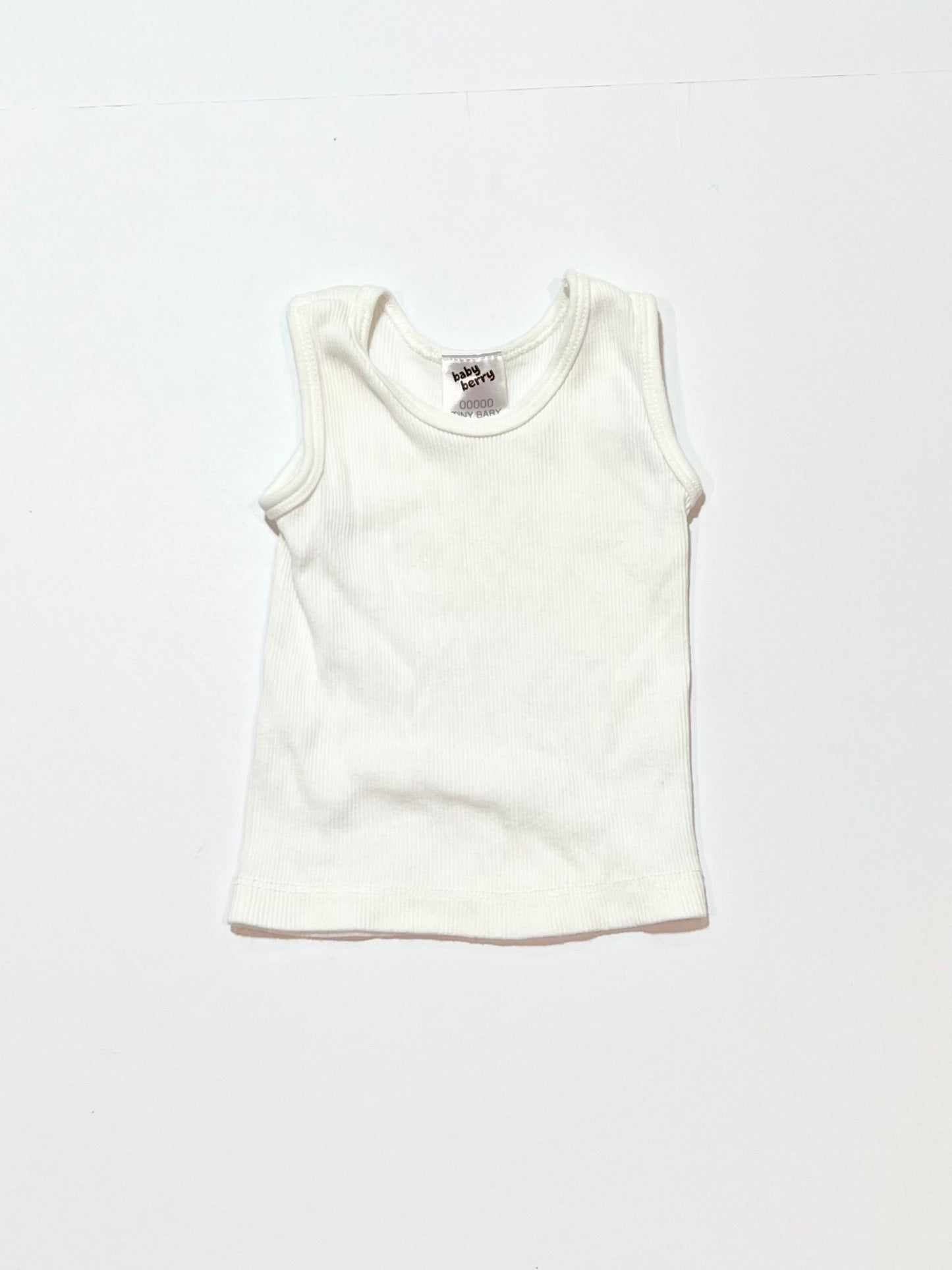 White ribbed singlet - Size 00000