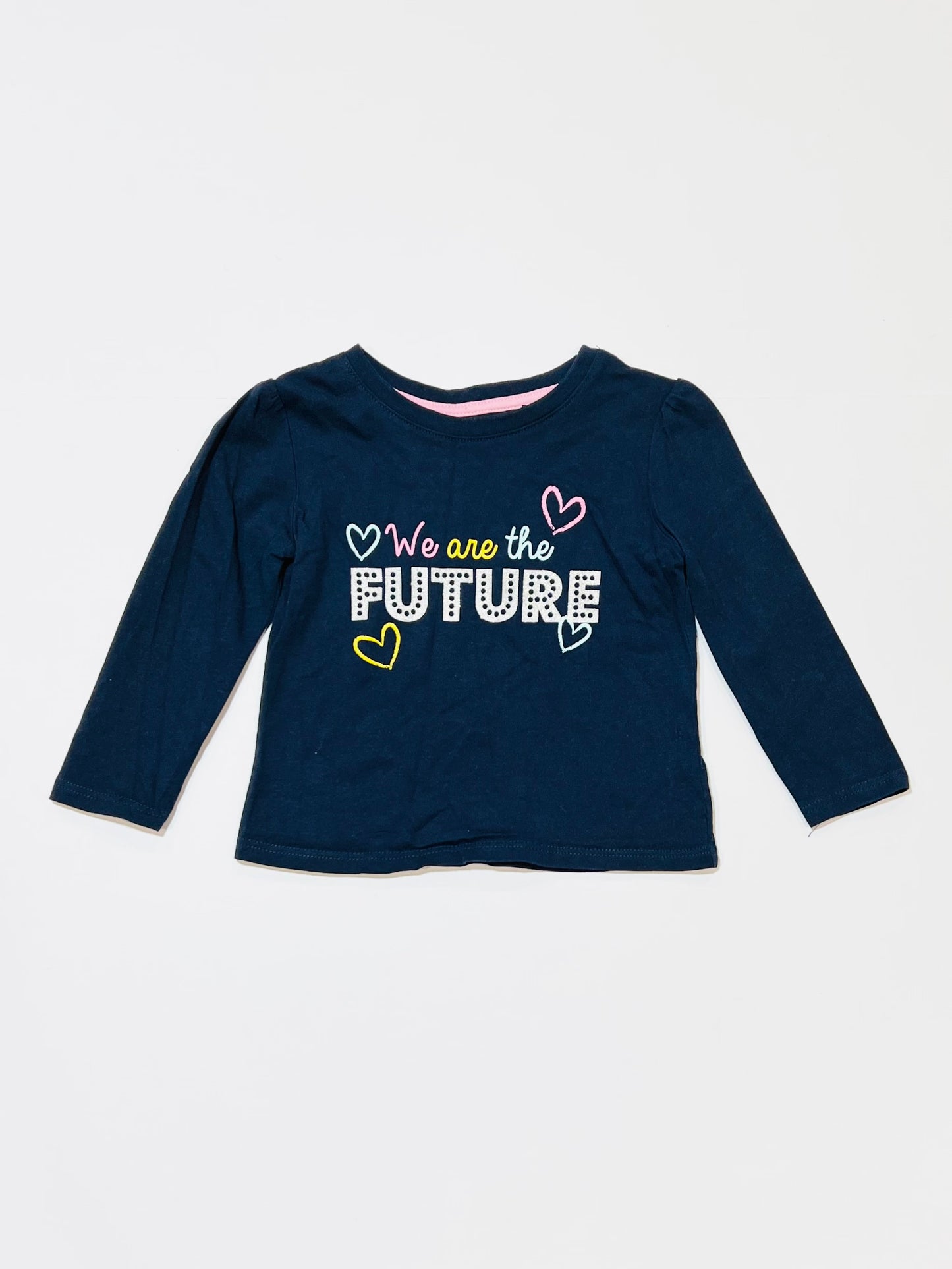 Navy glitter top - Size 1