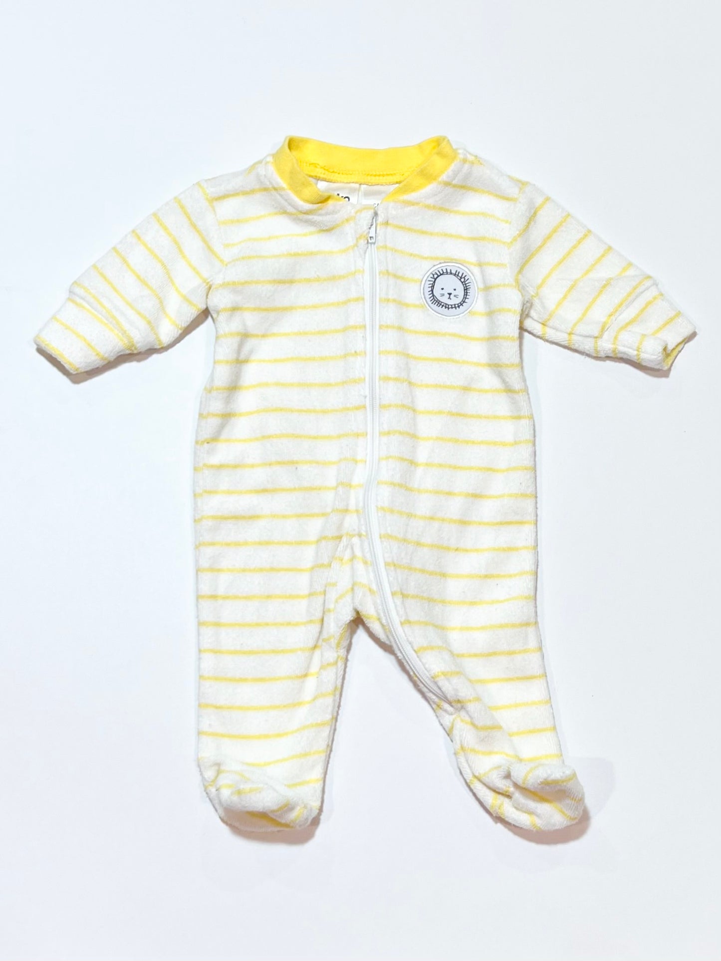 Yellow terry onesie - Size 00000