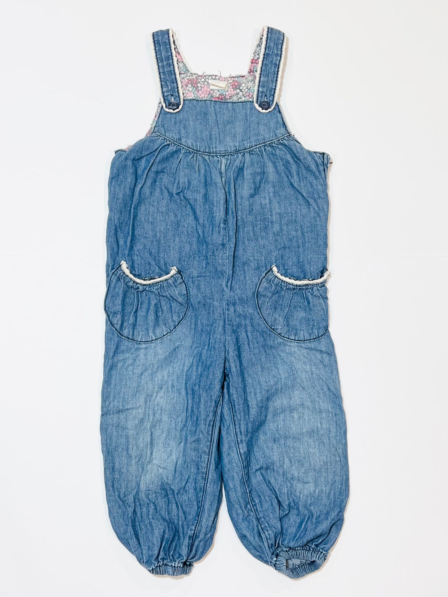 Blue chambray overalls - Size 1