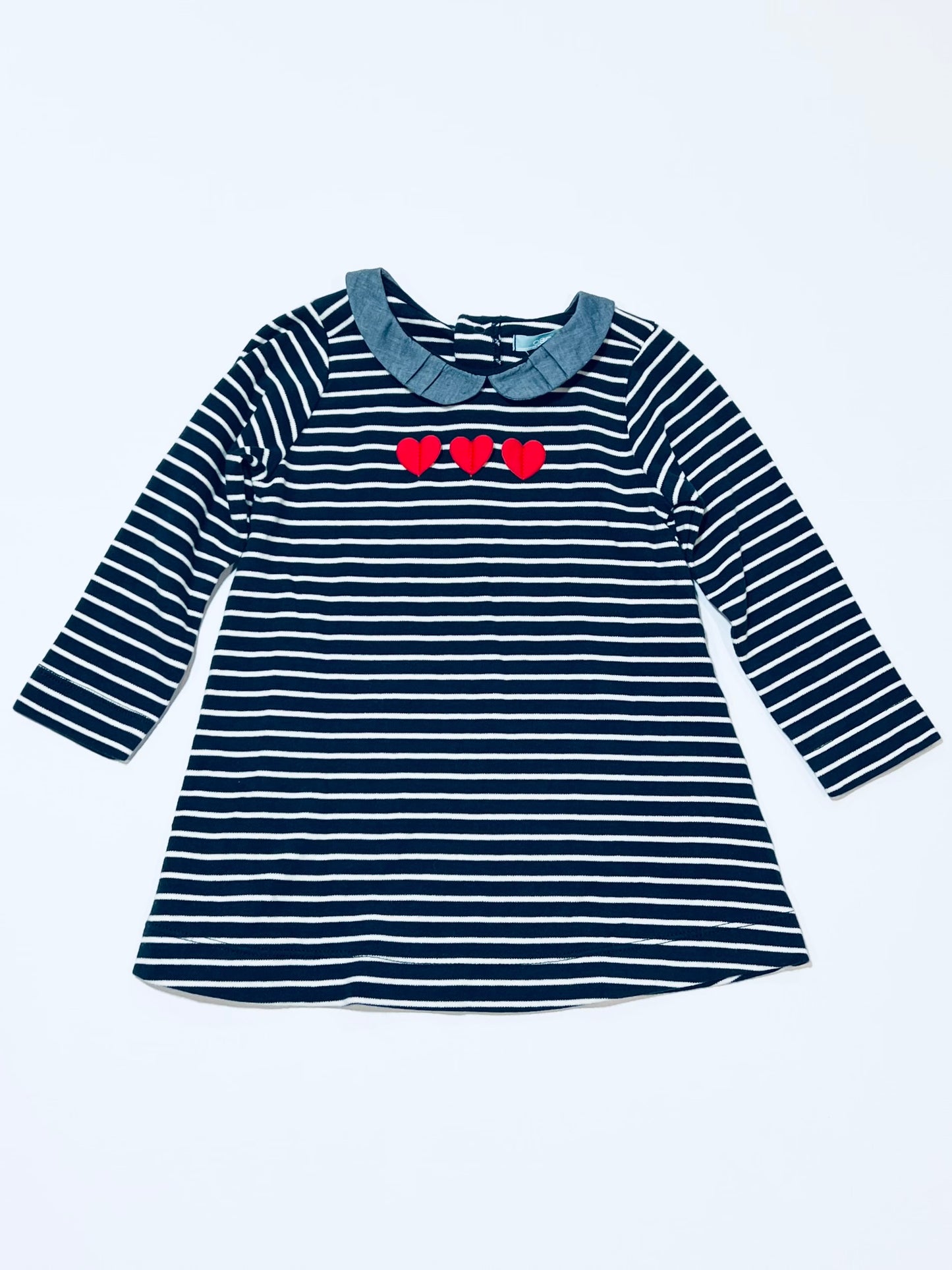 Striped hearts dress - Size 1