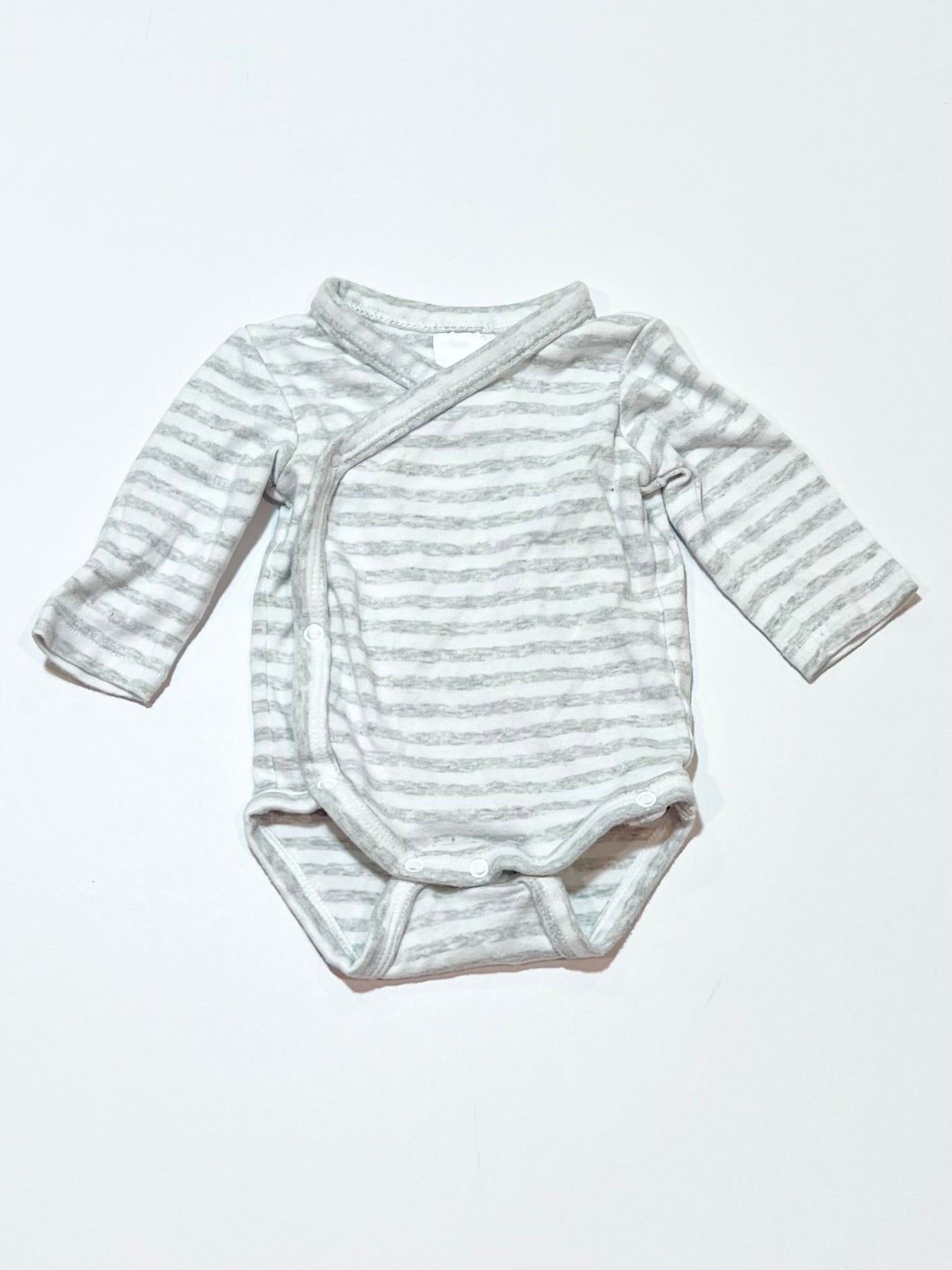 Striped cross-over bodysuit - Size 0000
