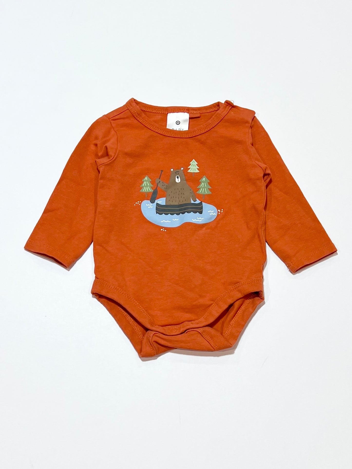 Orange bear bodysuit - Size 0000