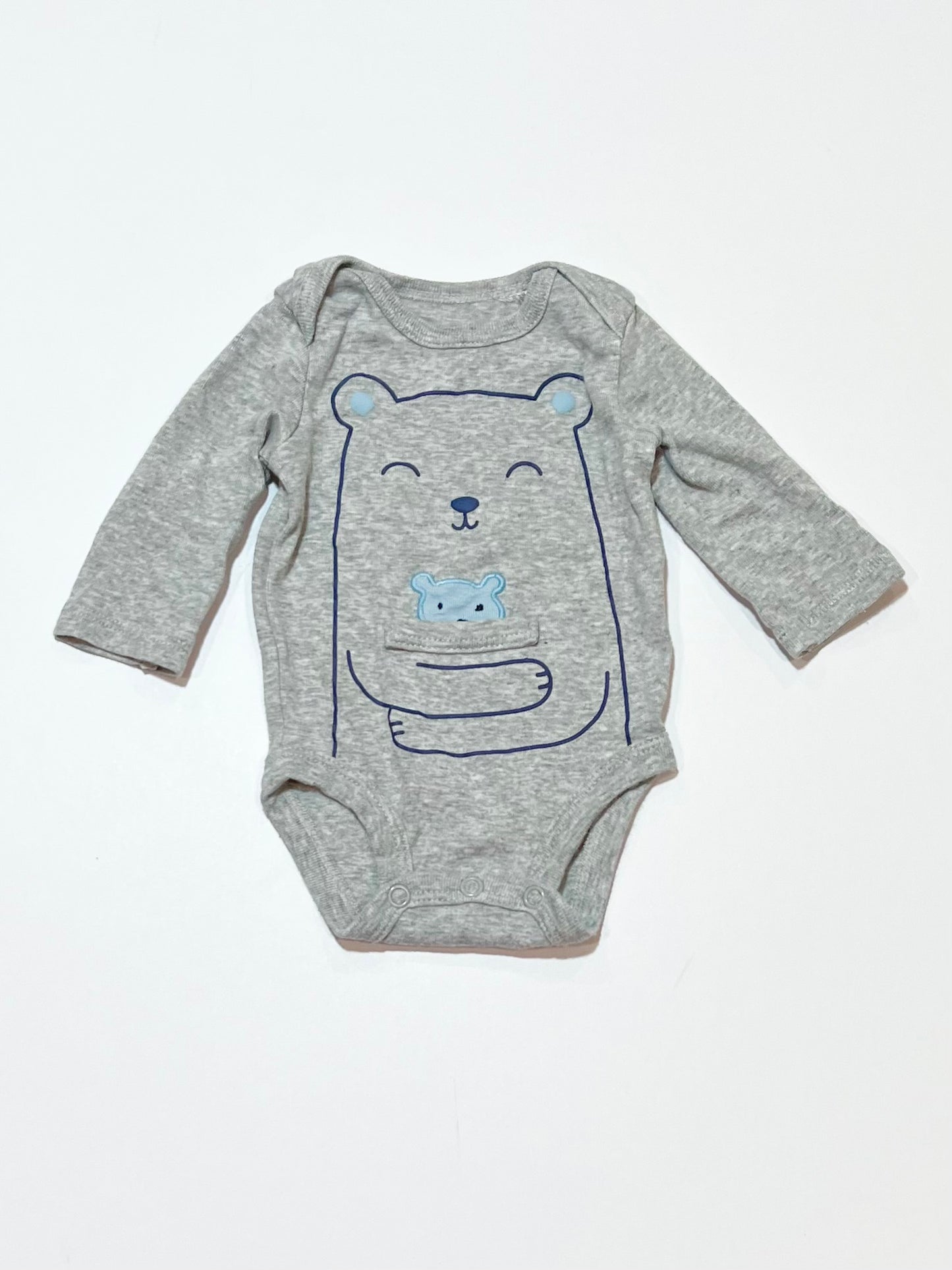 Grey bear bodysuit - Size 0000