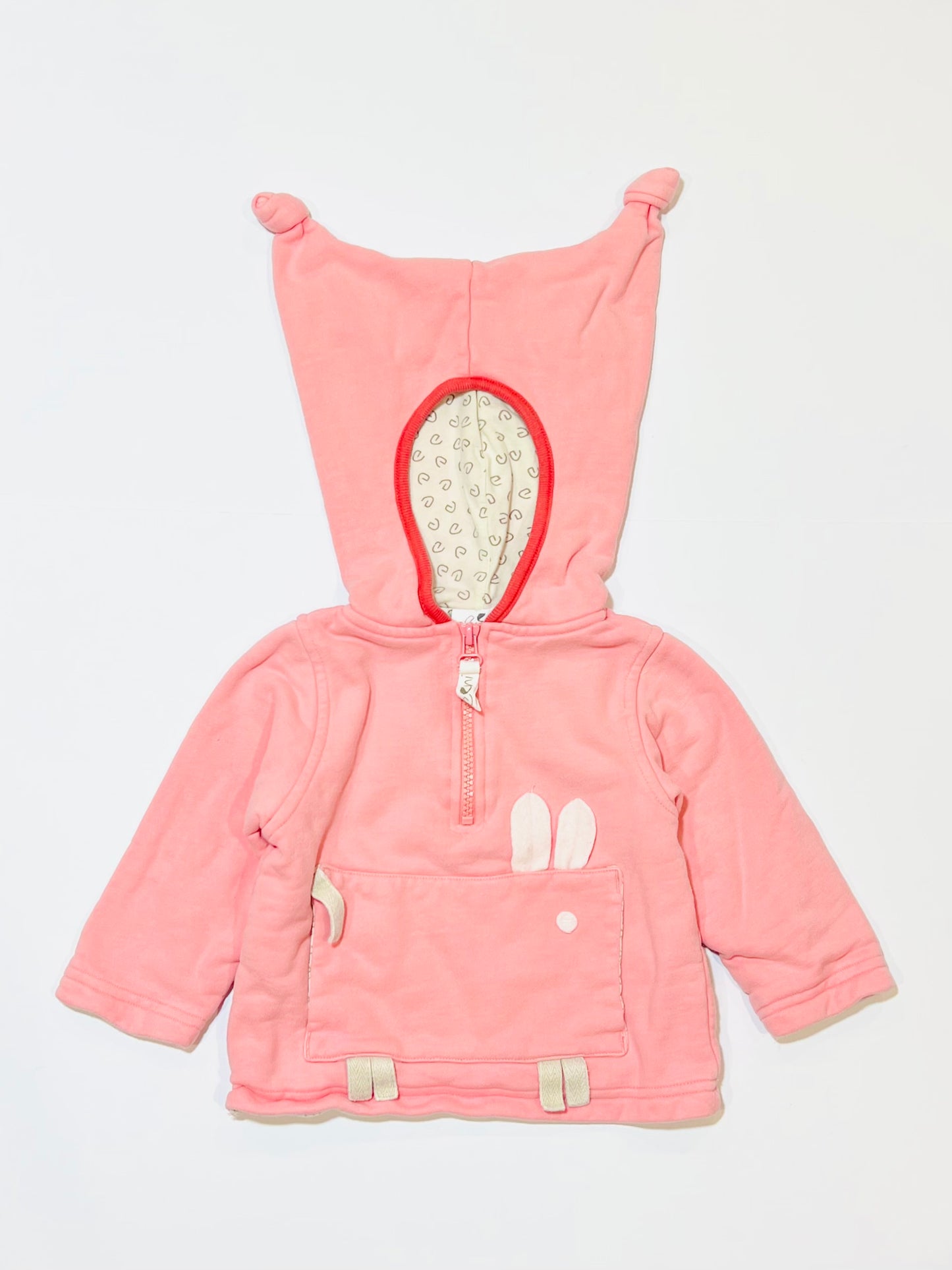 Pink bunny hoodie - Size 1