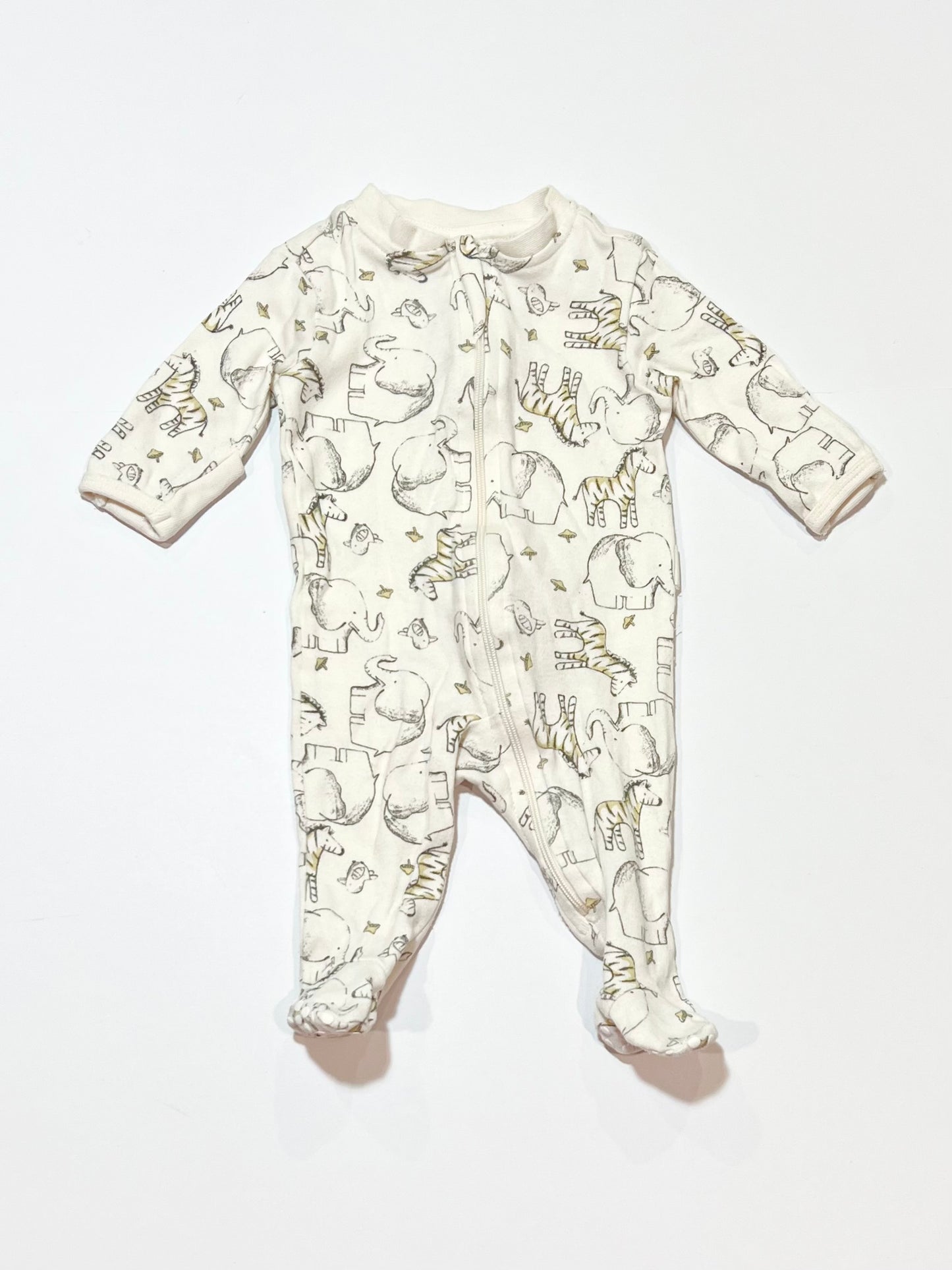 Animals zip onesie - Size 0000