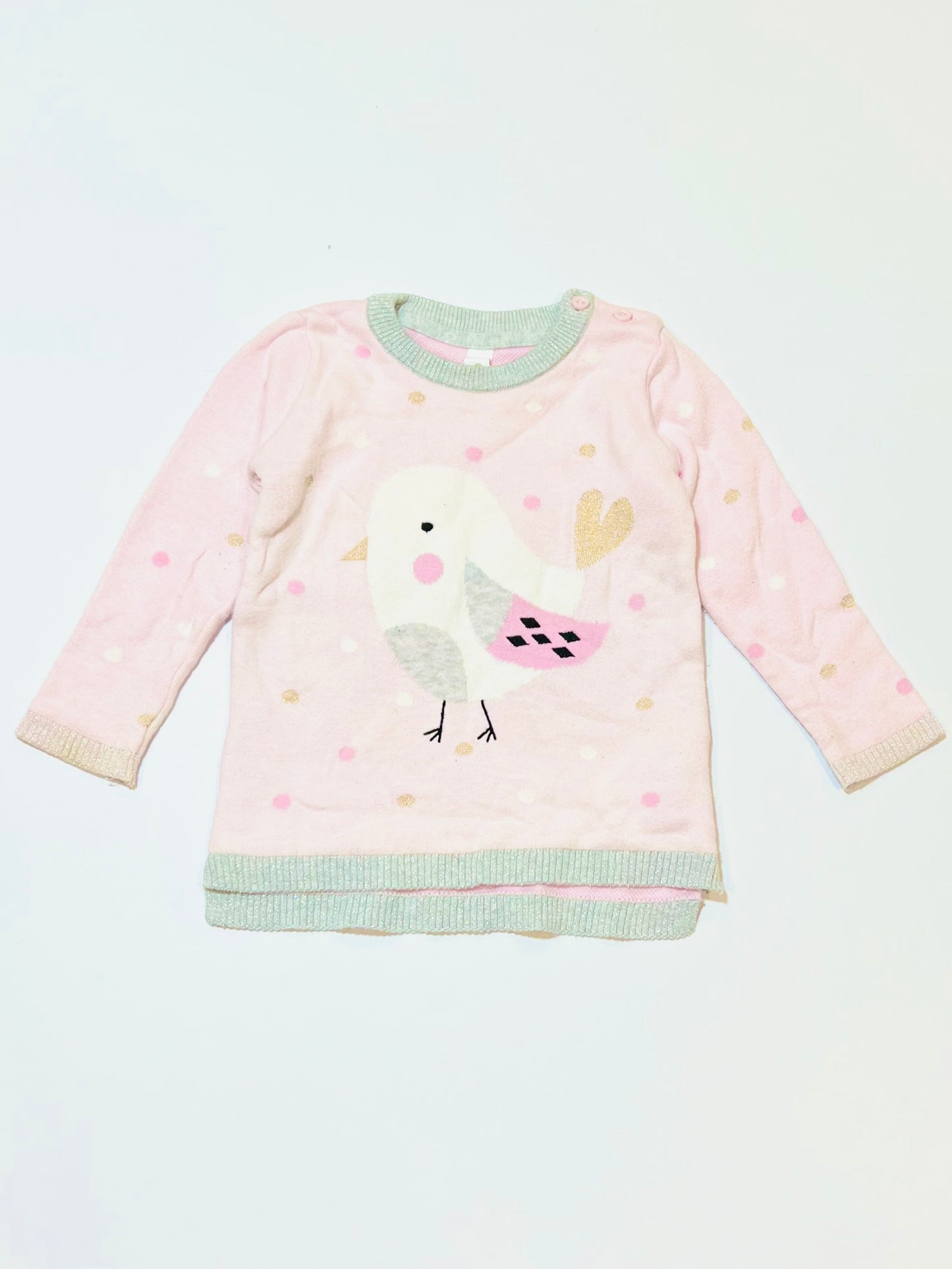 Pink bird jumper - Size 1