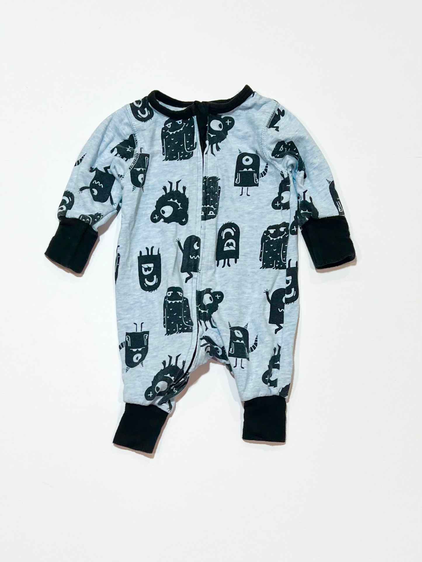 Monster zip onesie - Size 0000