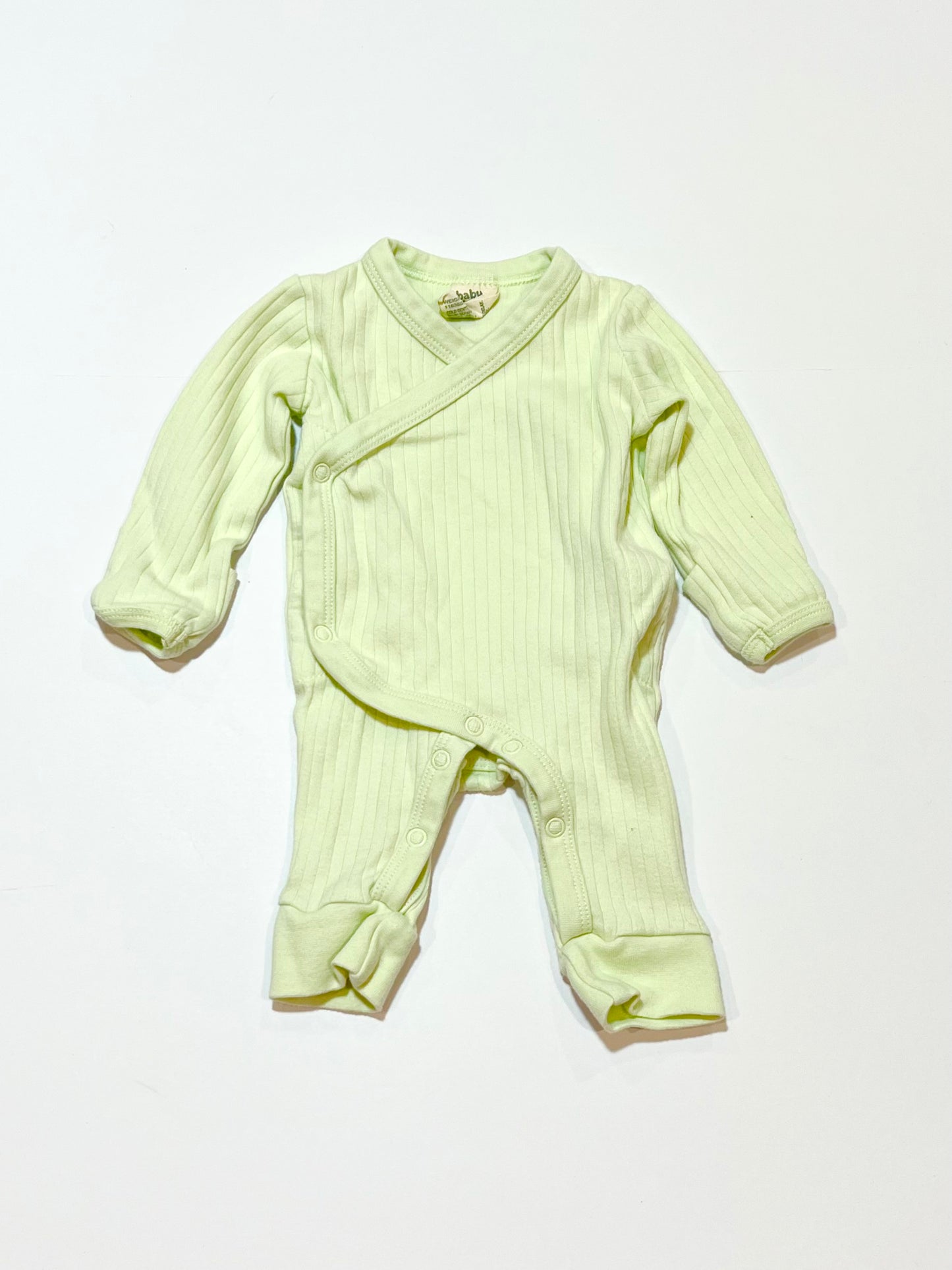Green ribbed onesie - Size 0000