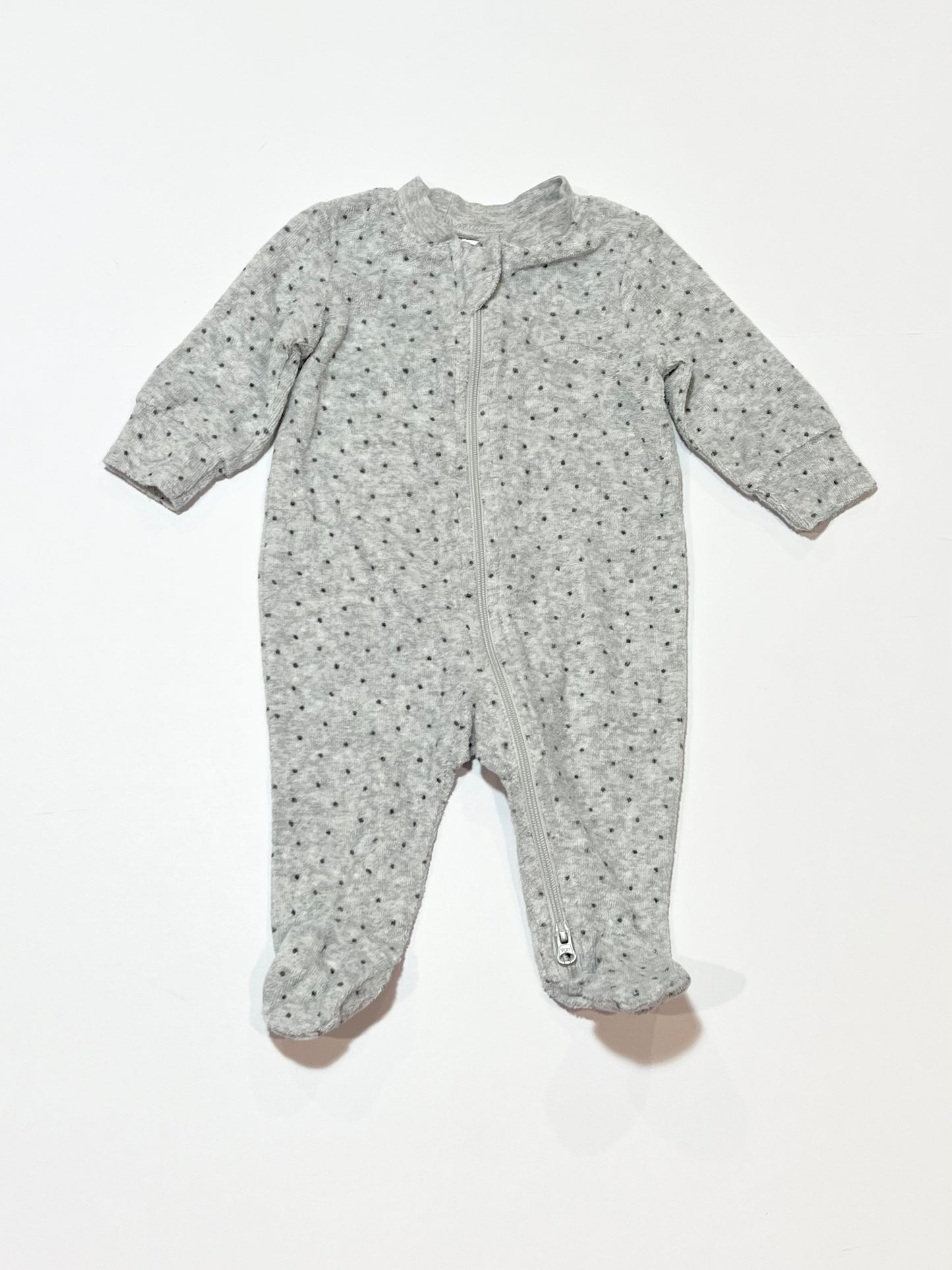 Terry zip onesie - Size 0000