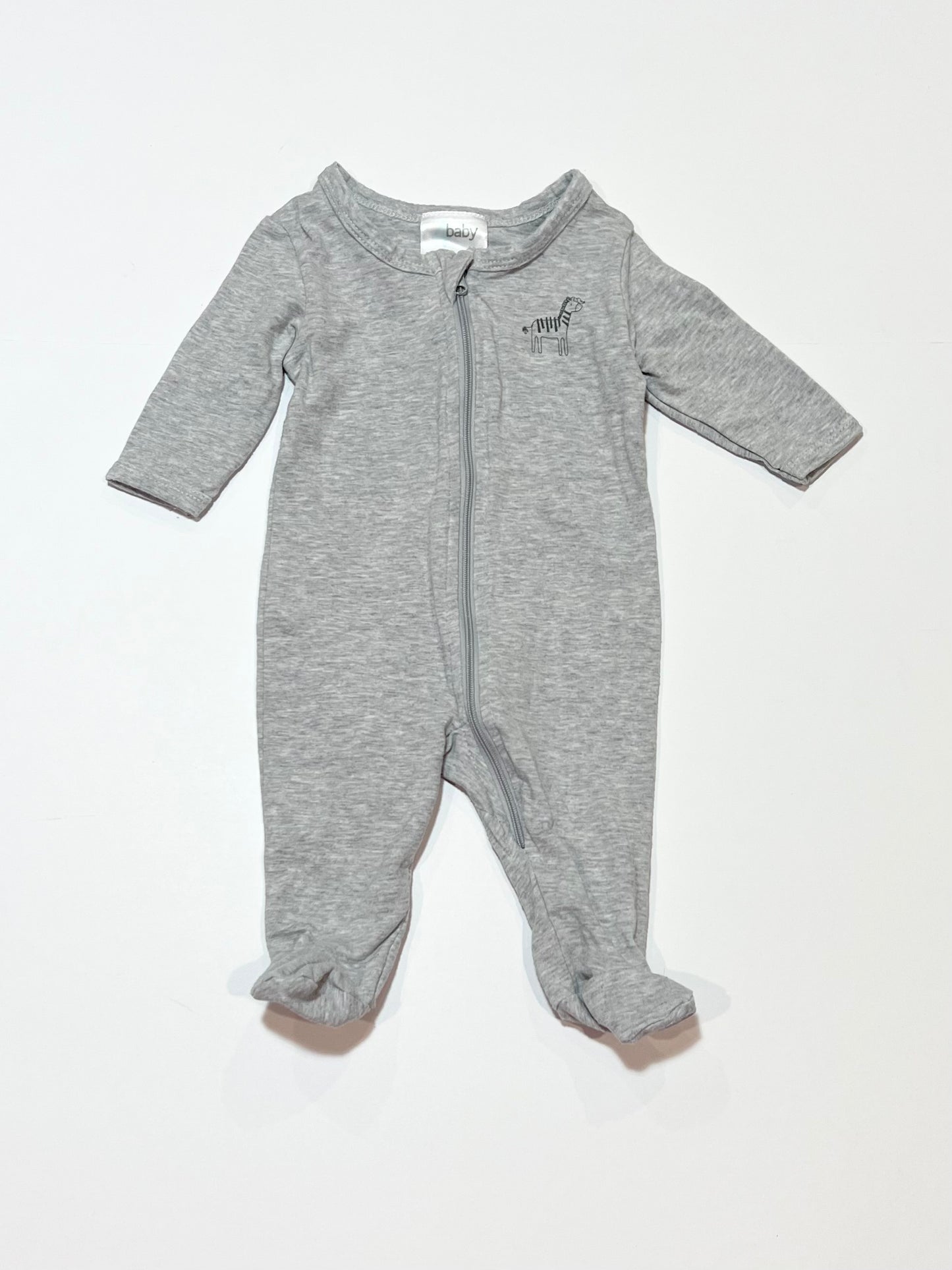 Grey zip onesie - Size 0000