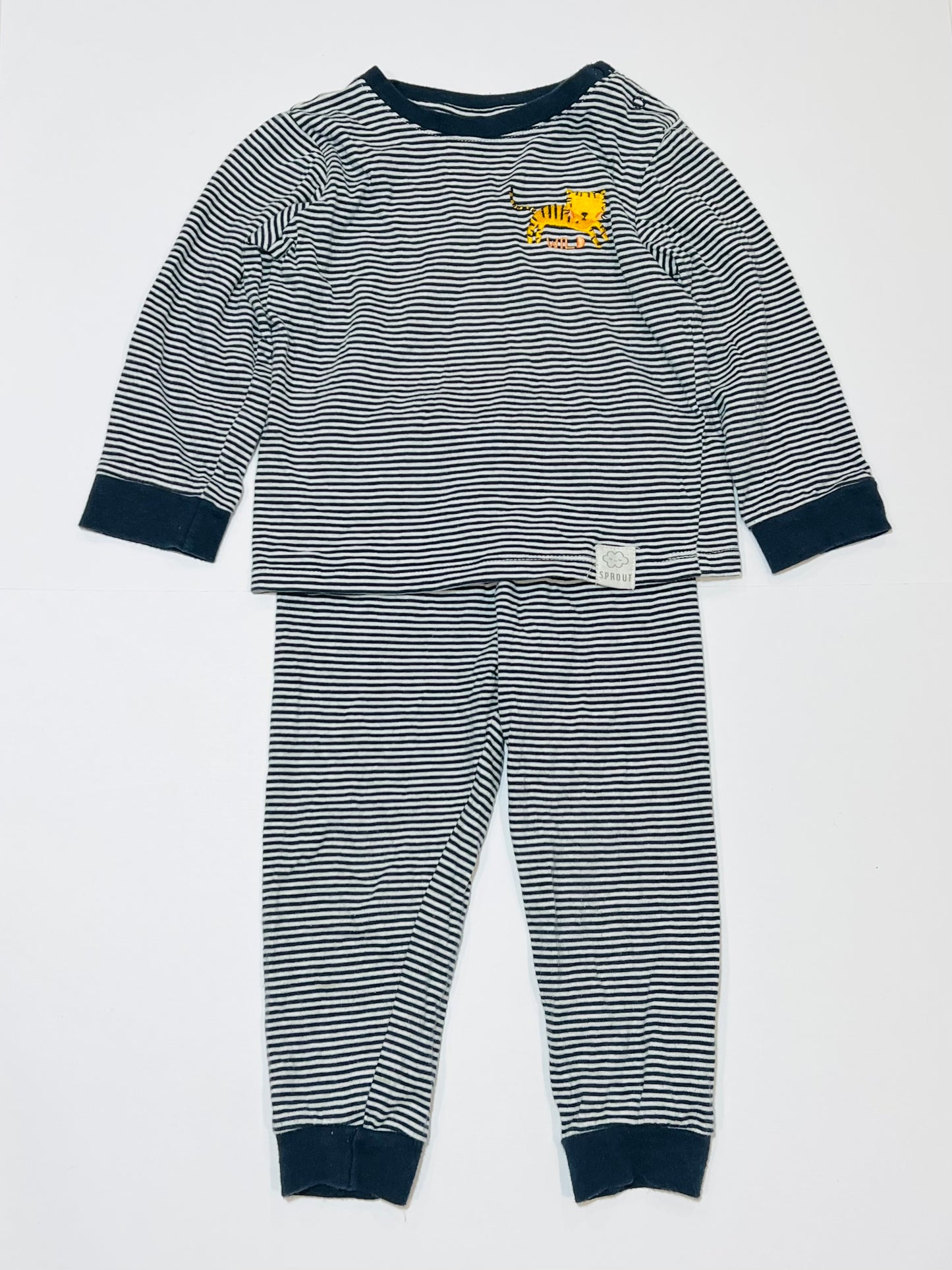 Navy striped pyjamas - Size 2