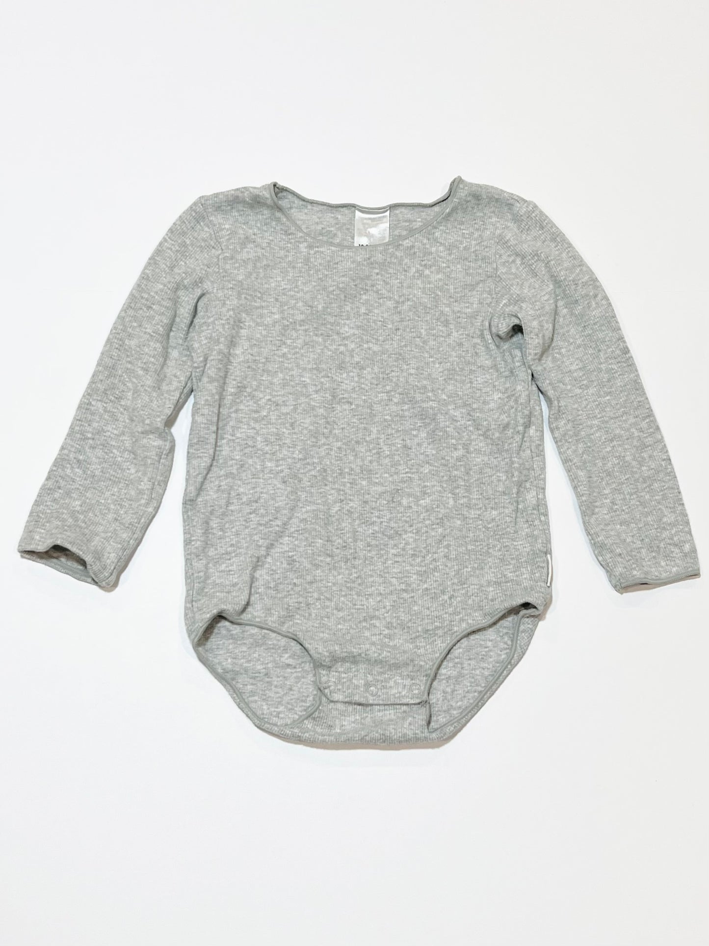 Grey ribbed bodysuit - Size 2